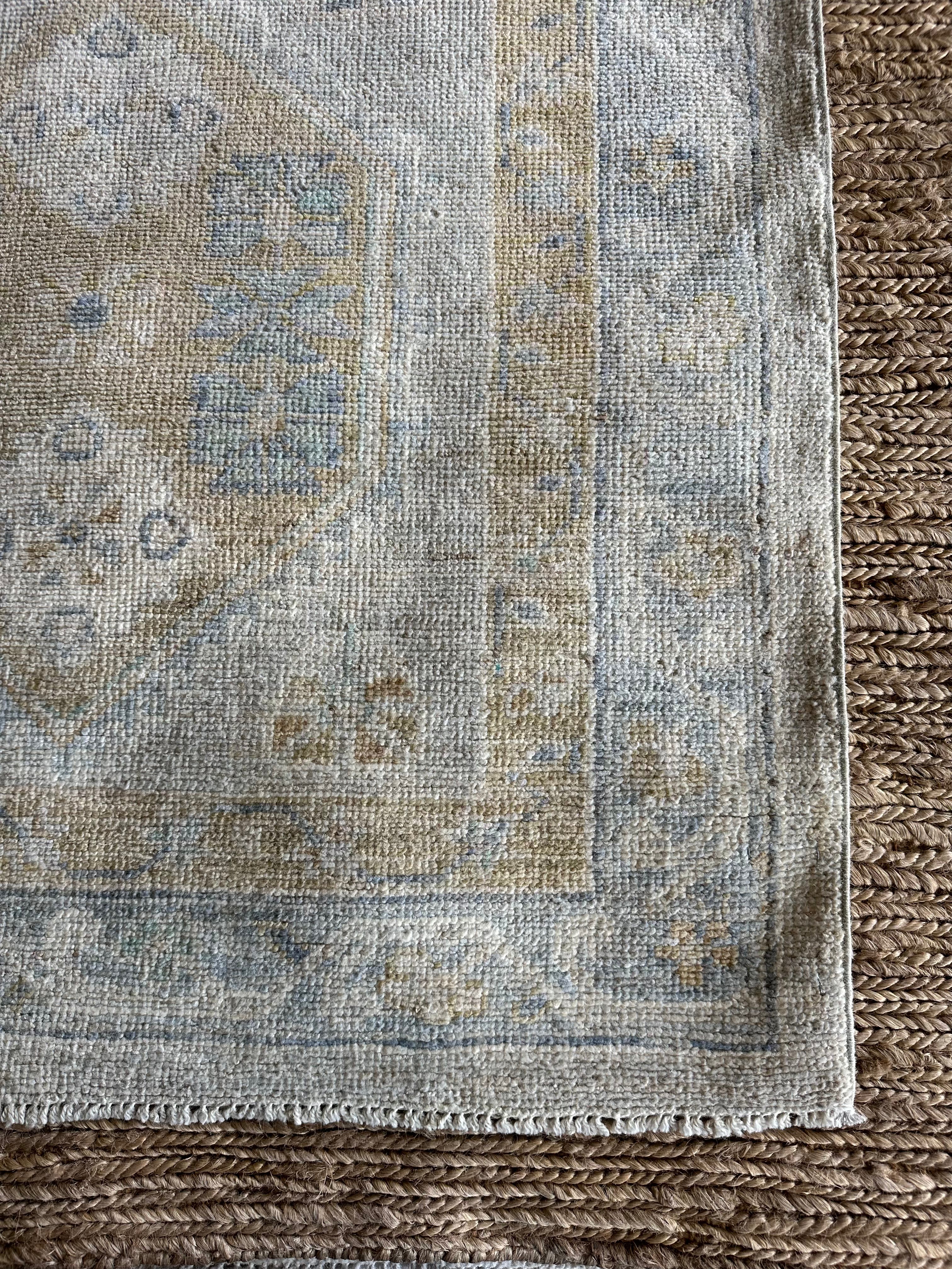 Danielle Brathwaite-Lynch 2.11x9.10 Cream Whitewashed Afghani Oushak Runner