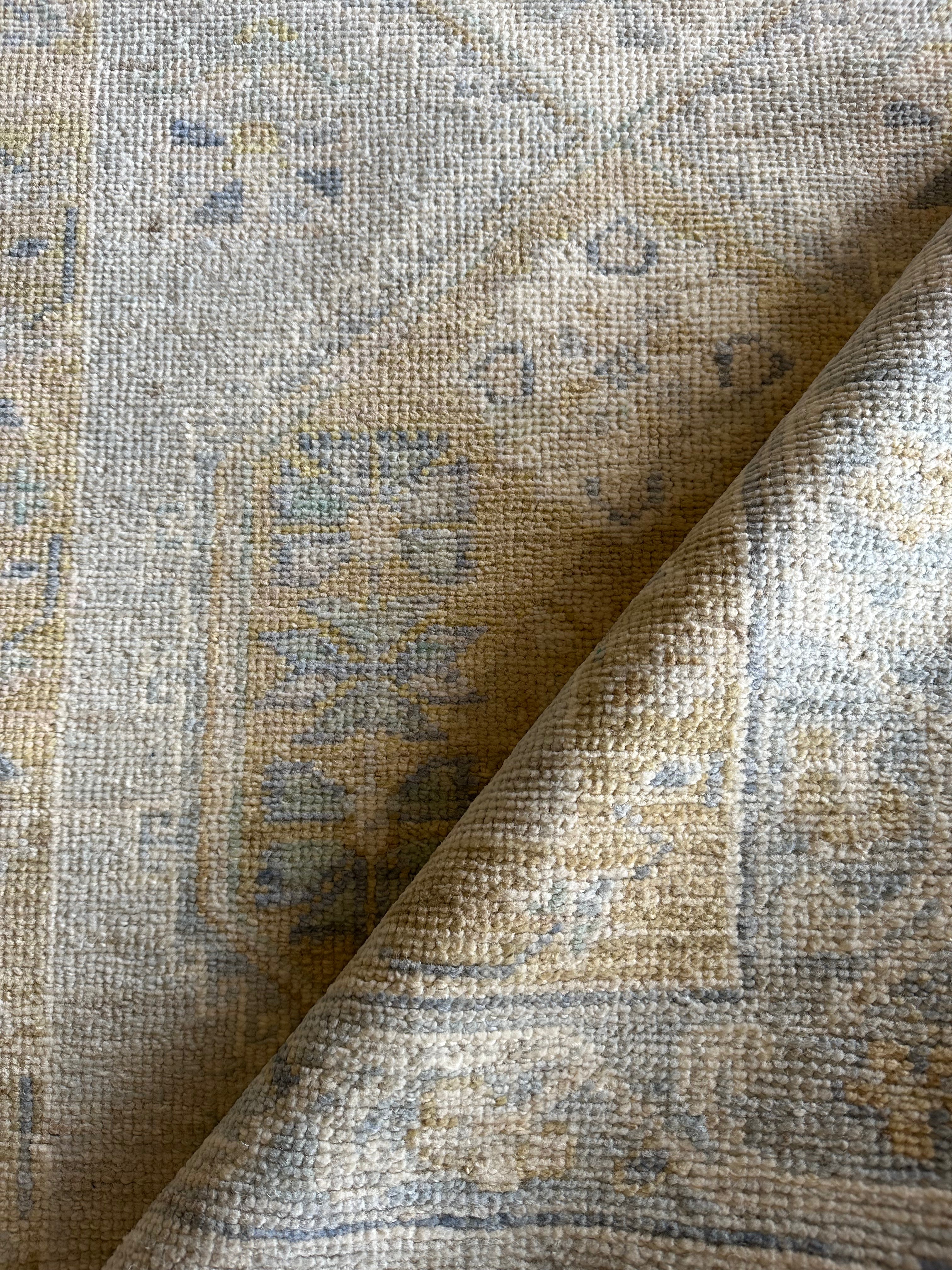 Danielle Brathwaite-Lynch 2.11x9.10 Cream Whitewashed Afghani Oushak Runner