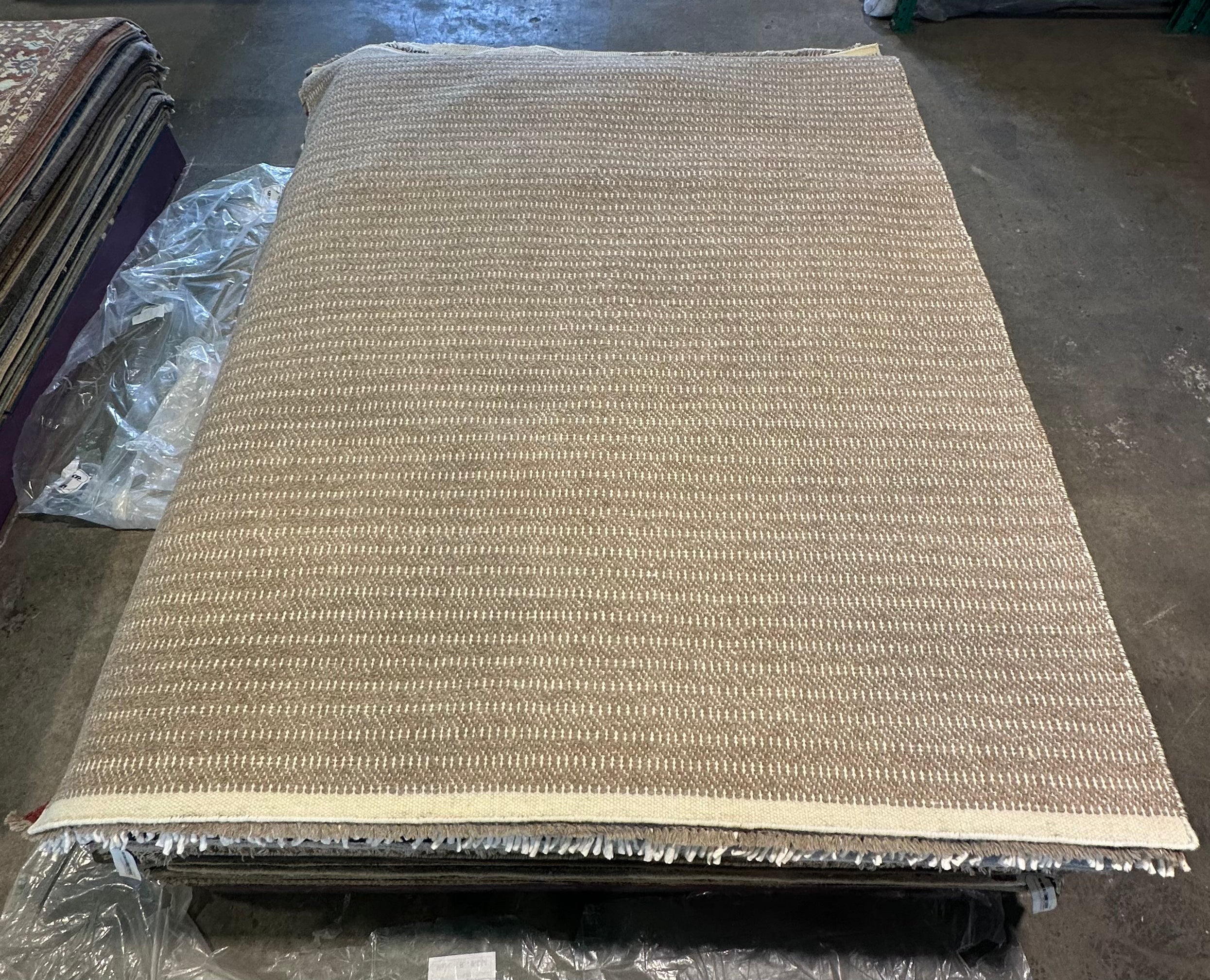 Hakeem Schaumberg 6.9x8.6 Grey Handwoven Modern Rug