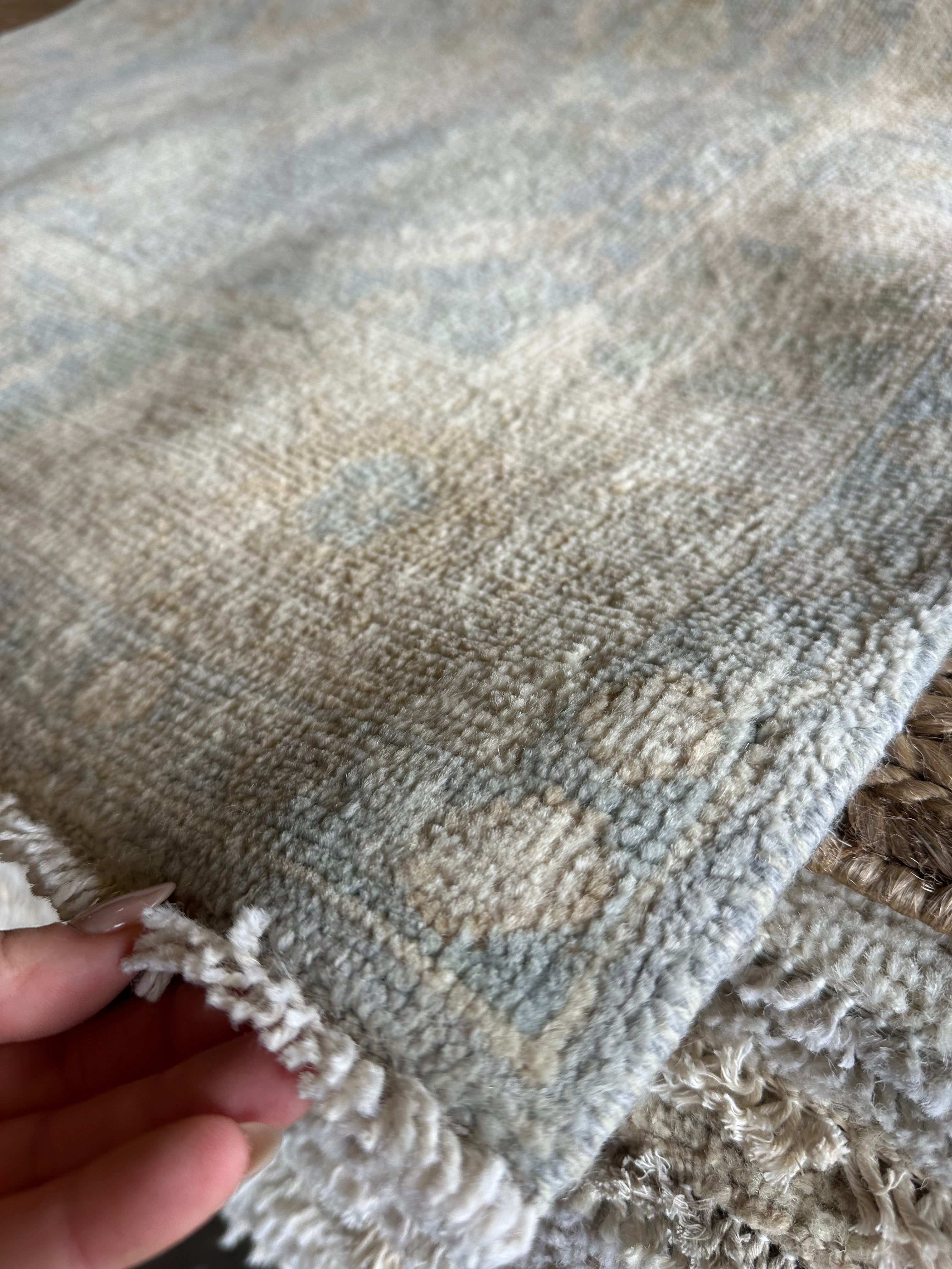 Debra Hale 2.11x23.8 Cream Whitewashed Afghani Oushak Runner