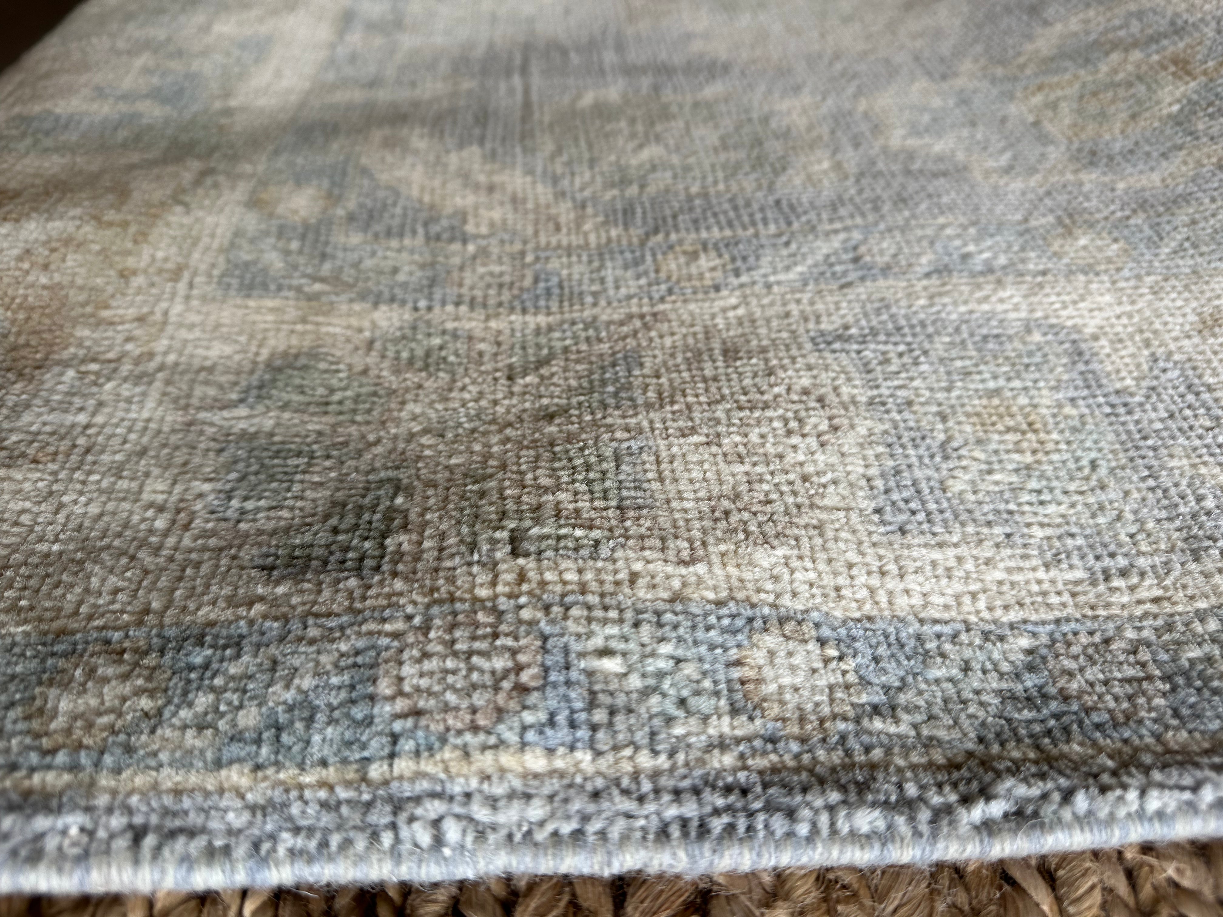 Debra Hale 2.11x23.8 Cream Whitewashed Afghani Oushak Runner