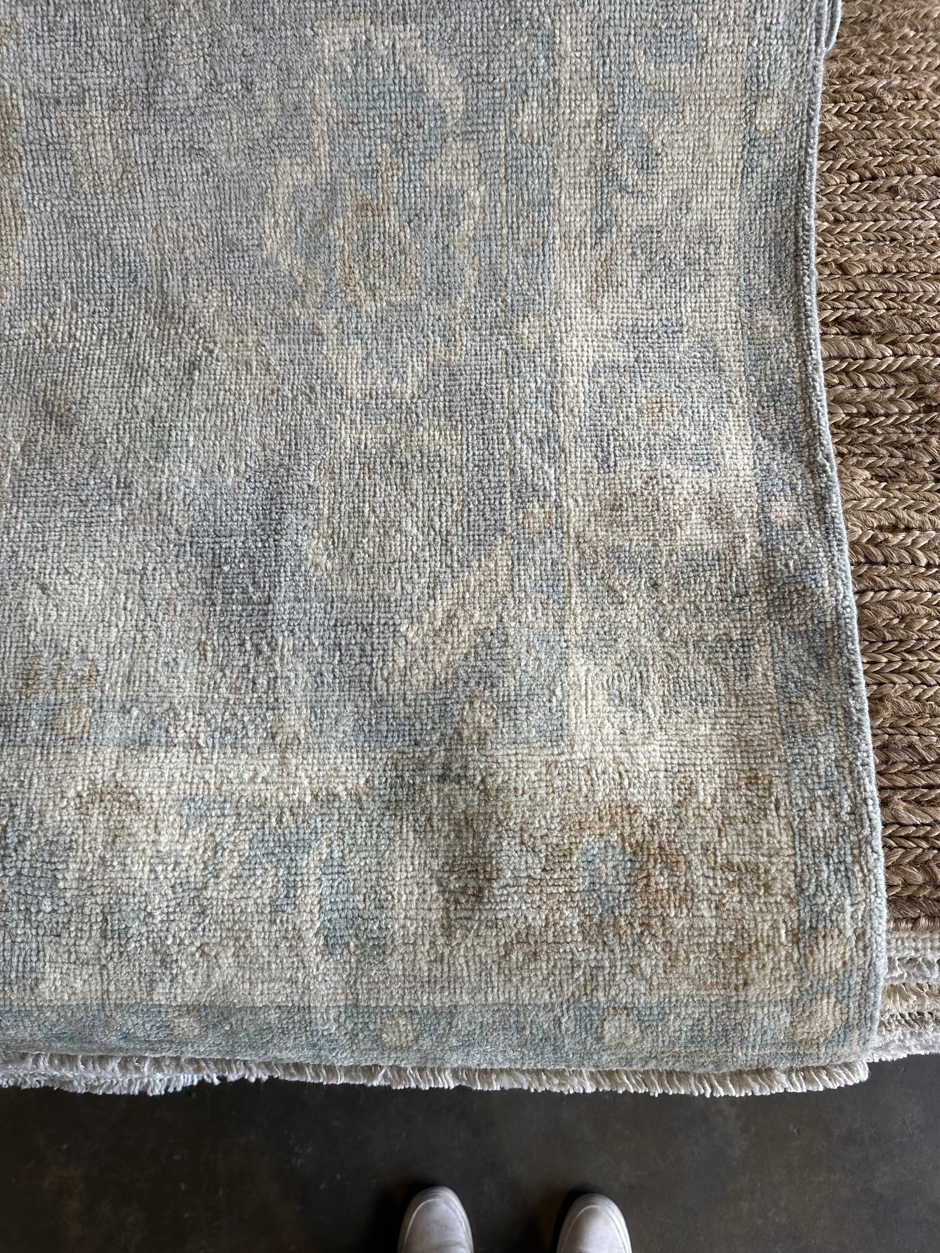 Debra Hale 2.11x23.8 Cream Whitewashed Afghani Oushak Runner