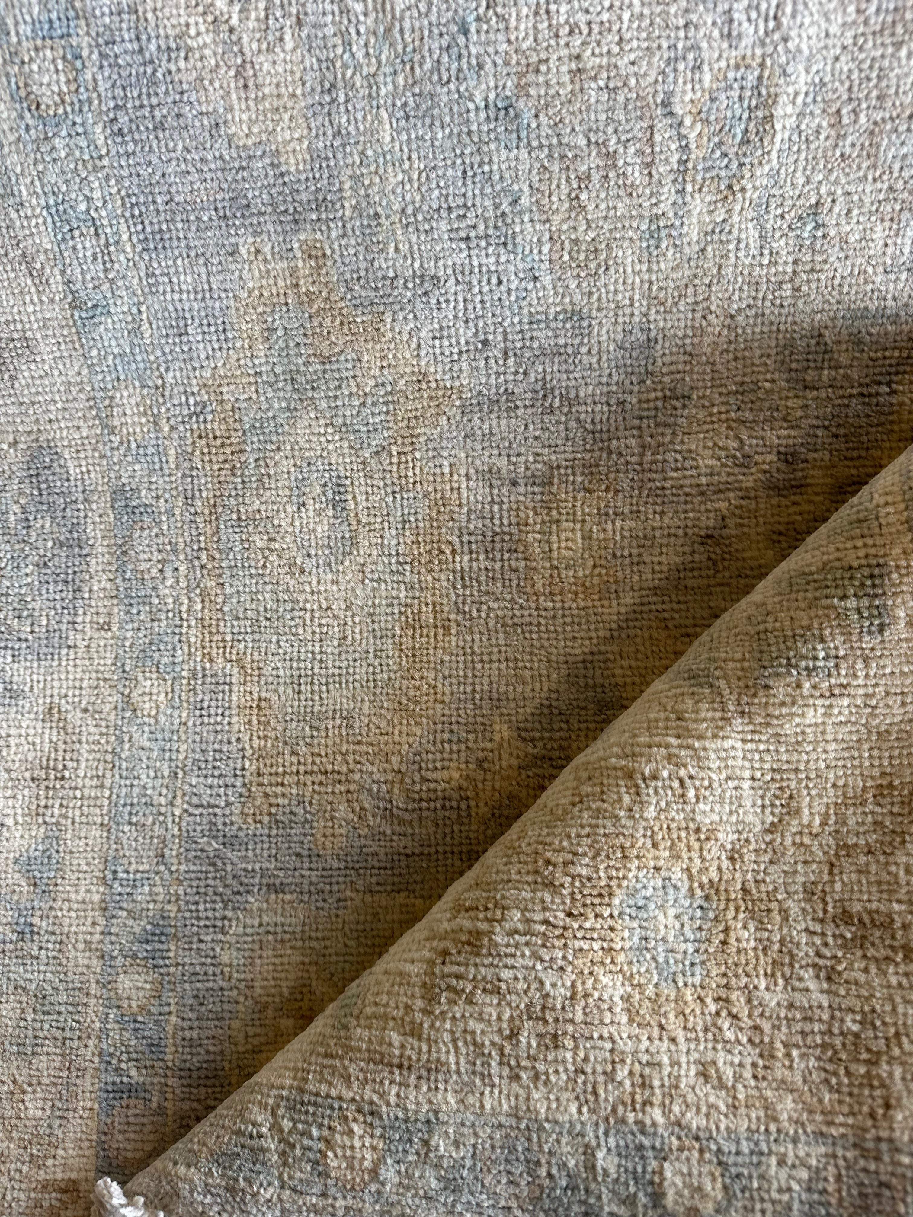 Debra Hale 2.11x23.8 Cream Whitewashed Afghani Oushak Runner