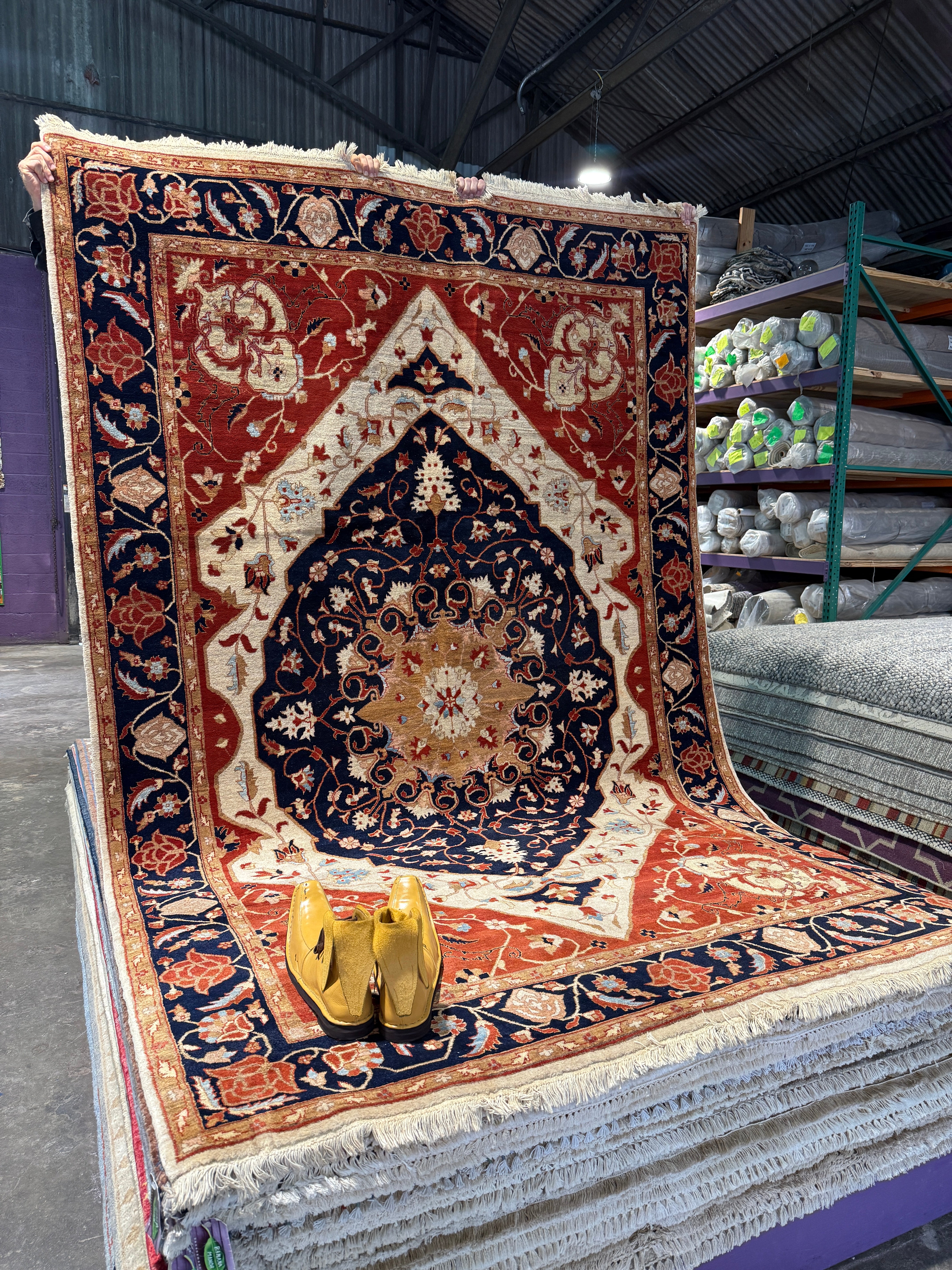 Karen Wheeler 6.2x9.5 Turkish Oushak Red Rug