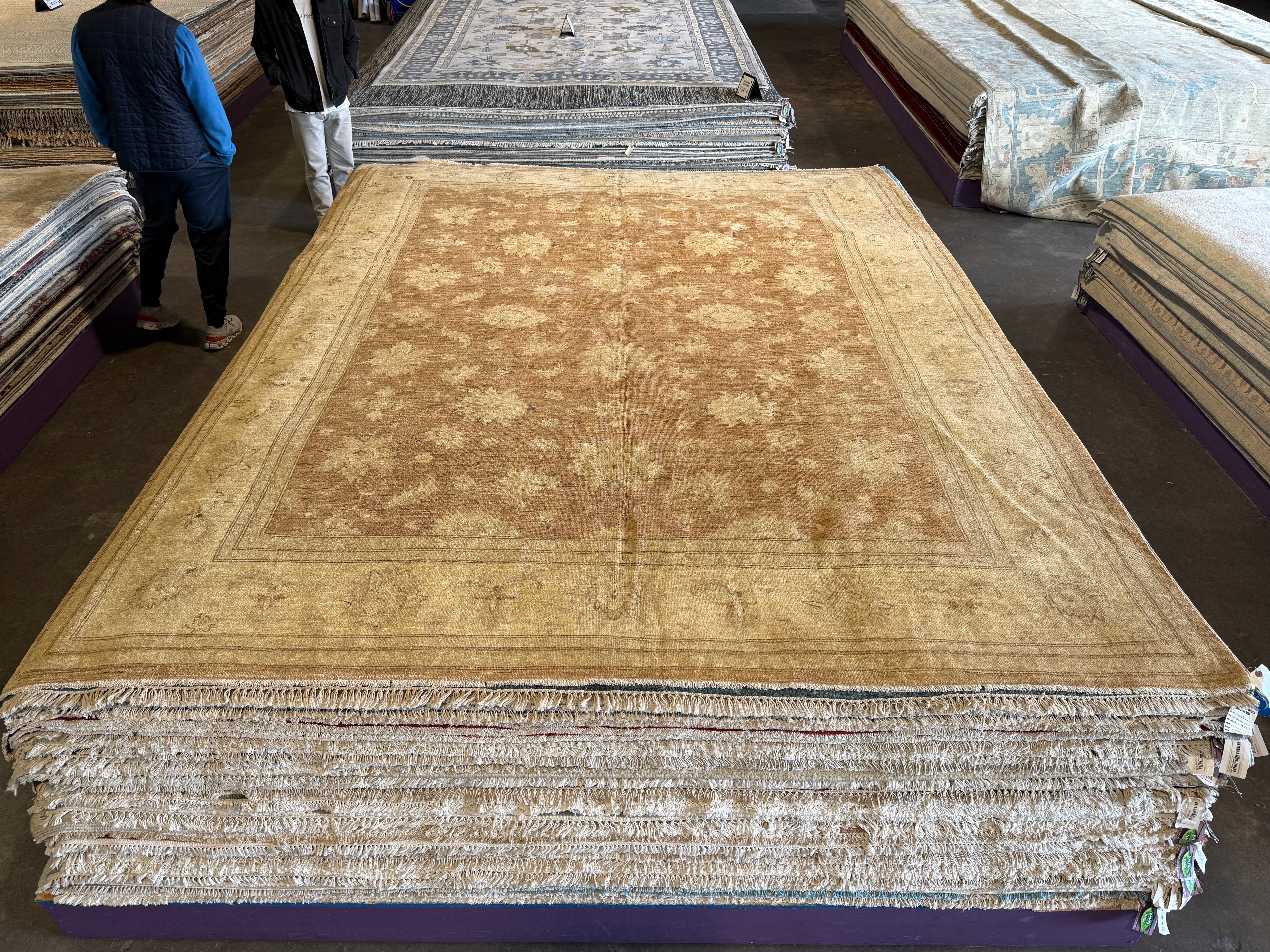 Erica Sinclair 8.11x9.11 Afghani Oushak Cream Rug