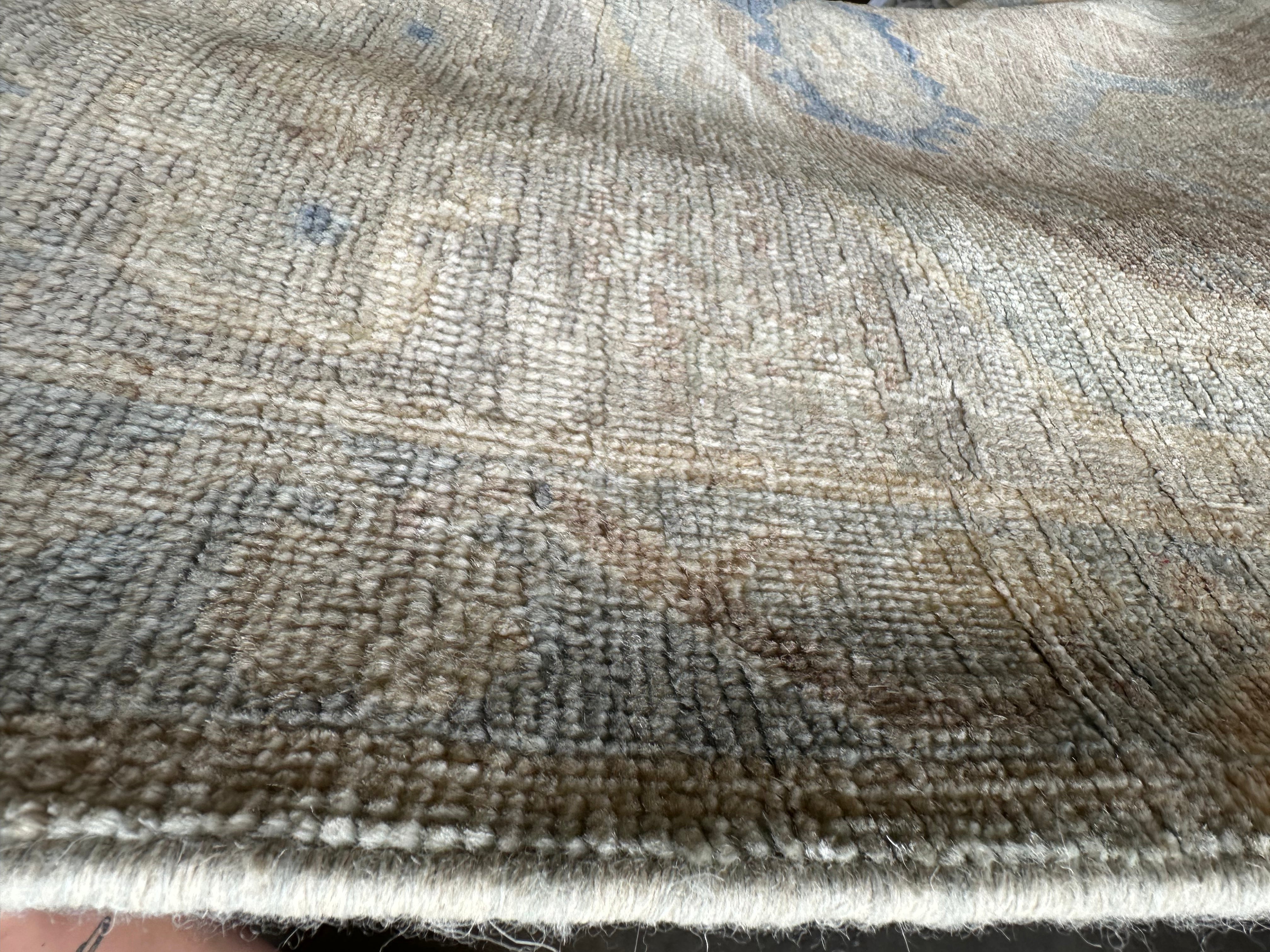 Alanna Bale 3.1x23.5 Grey Blue Whitewashed Afghani Oushak Runner
