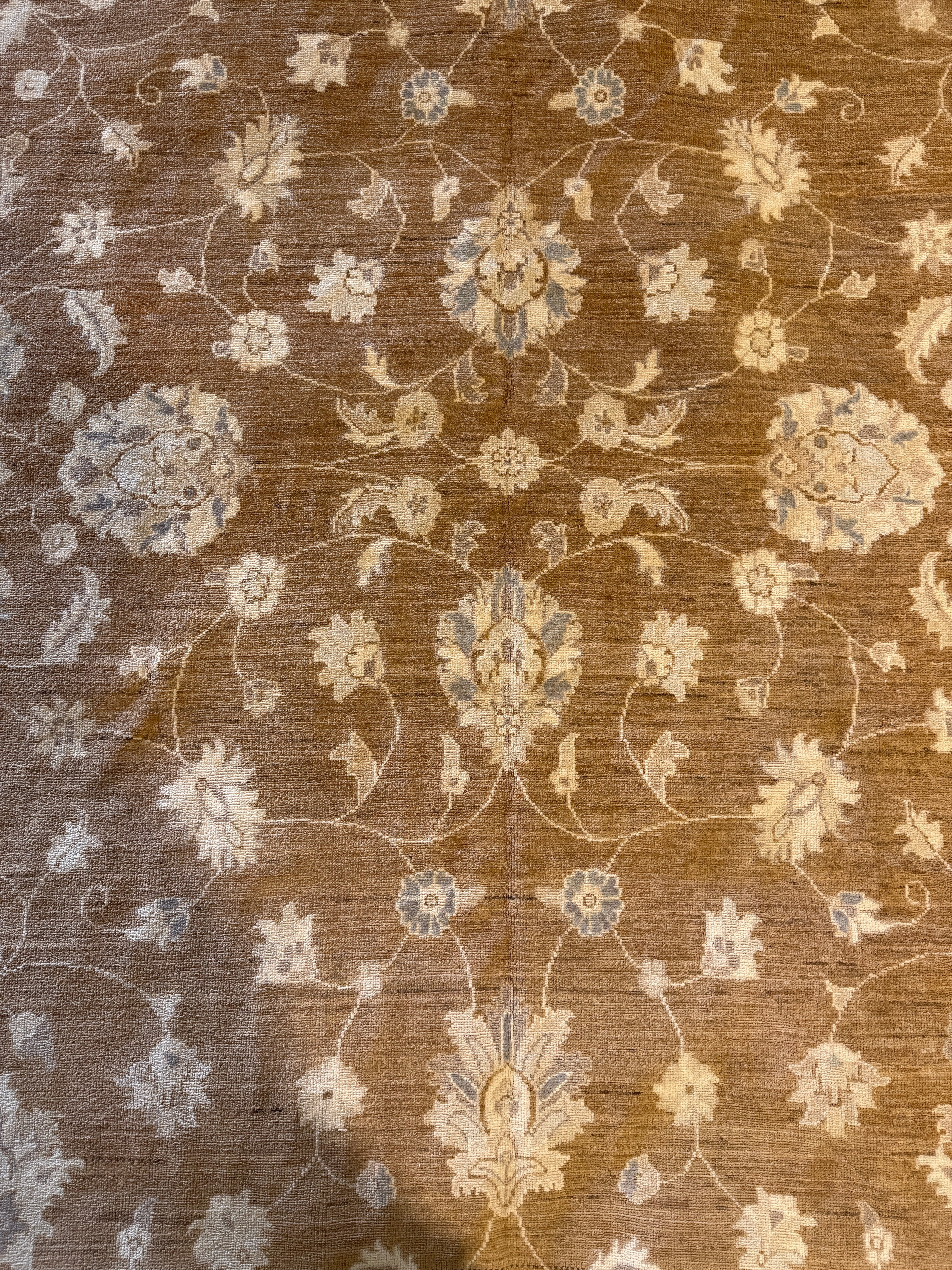 Cara Buono 8x9.8 Afghani Oushak Brown Rug