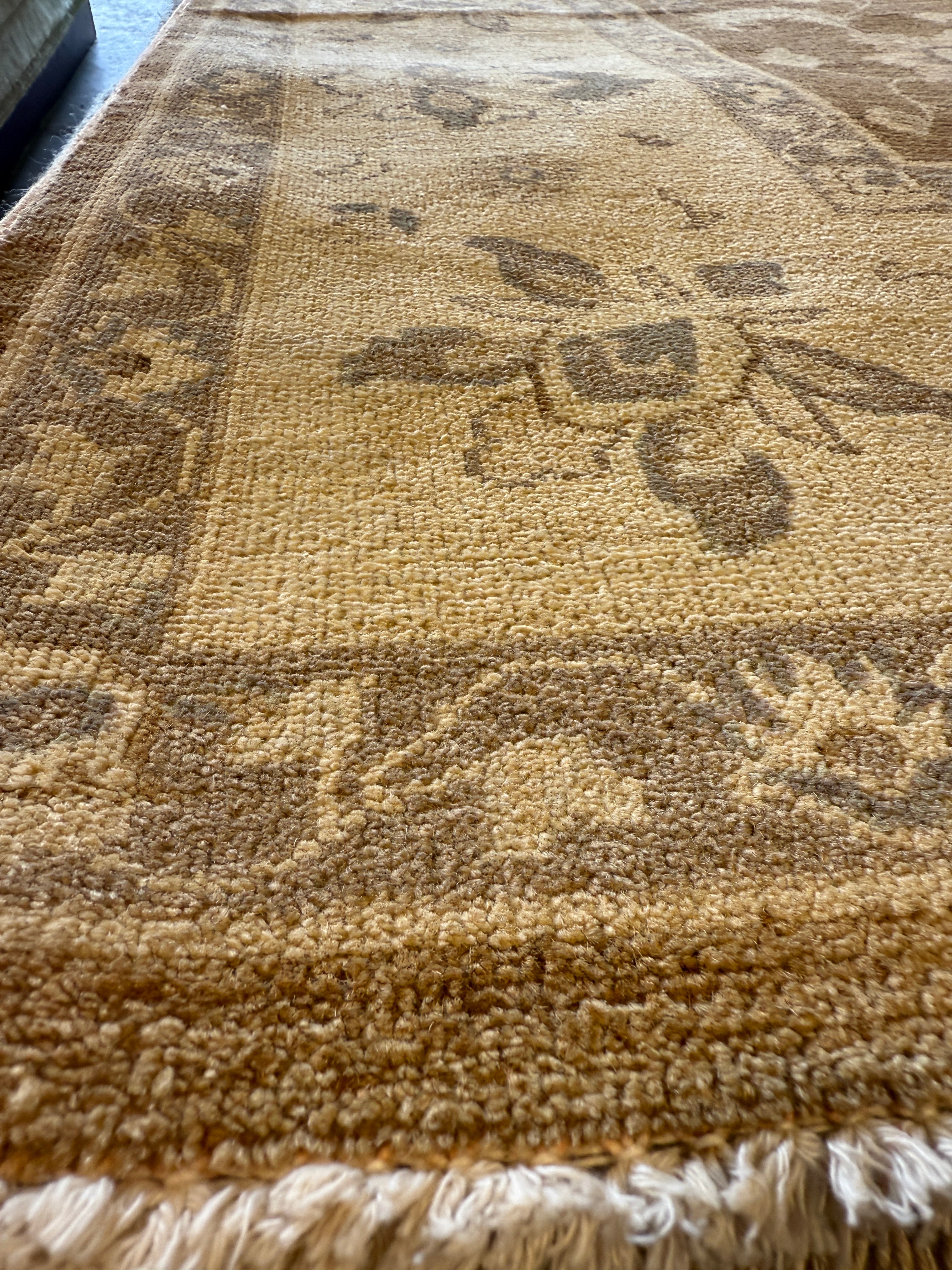 Cara Buono 8x9.8 Afghani Oushak Brown Rug