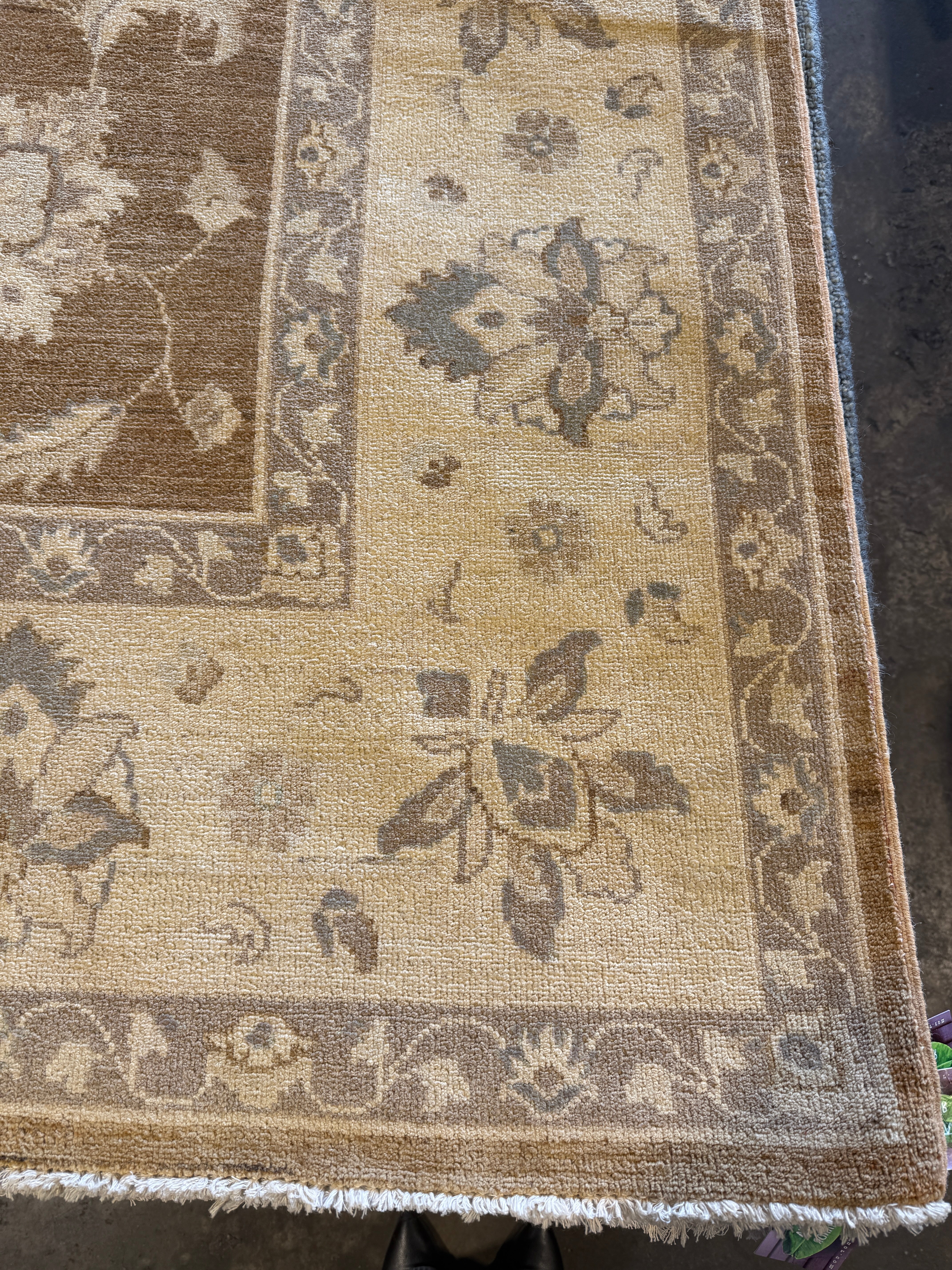Cara Buono 8x9.8 Afghani Oushak Brown Rug