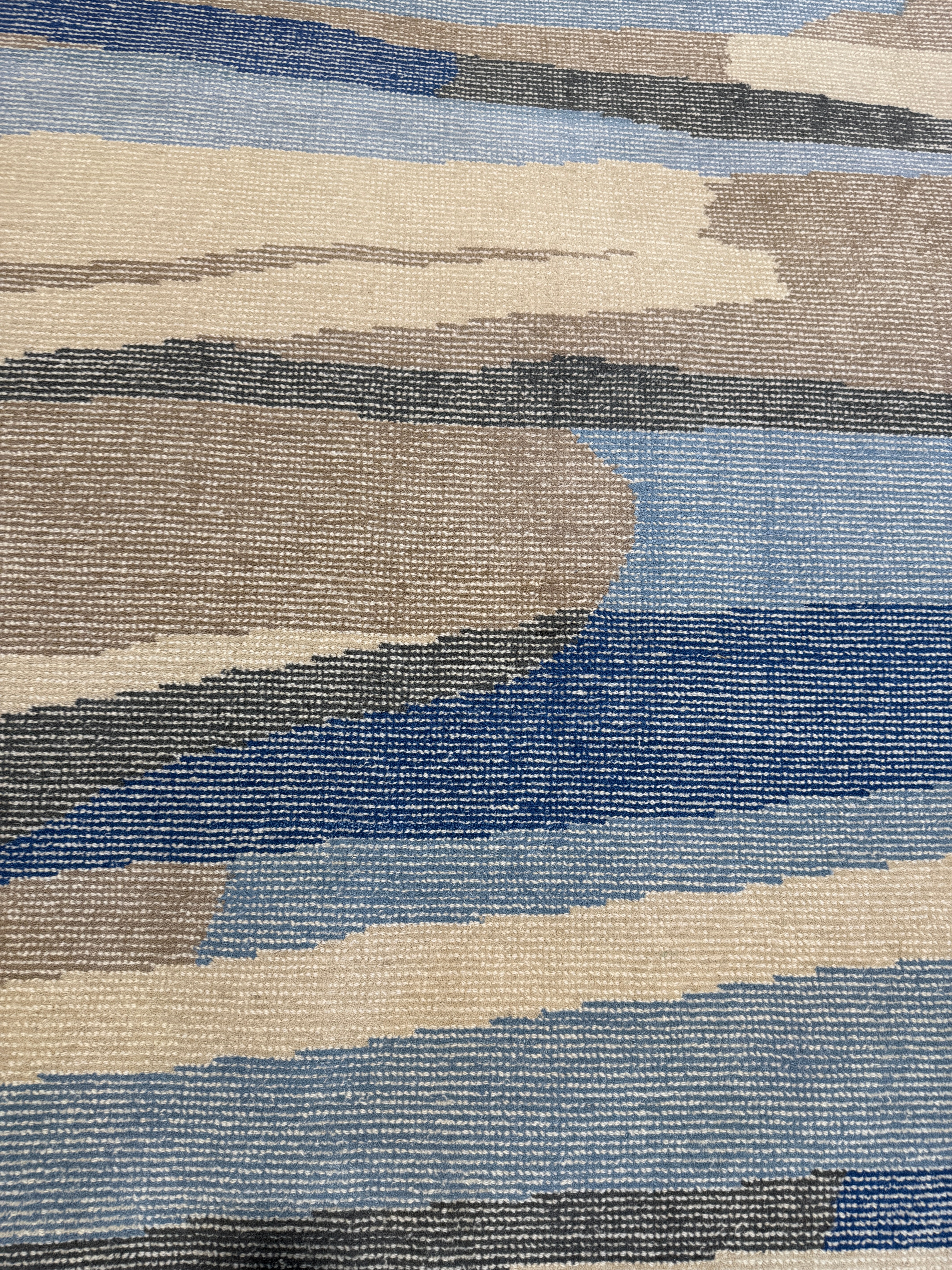 Brandon Kieffer 8x9.9 Blue Handwoven Modern Rug