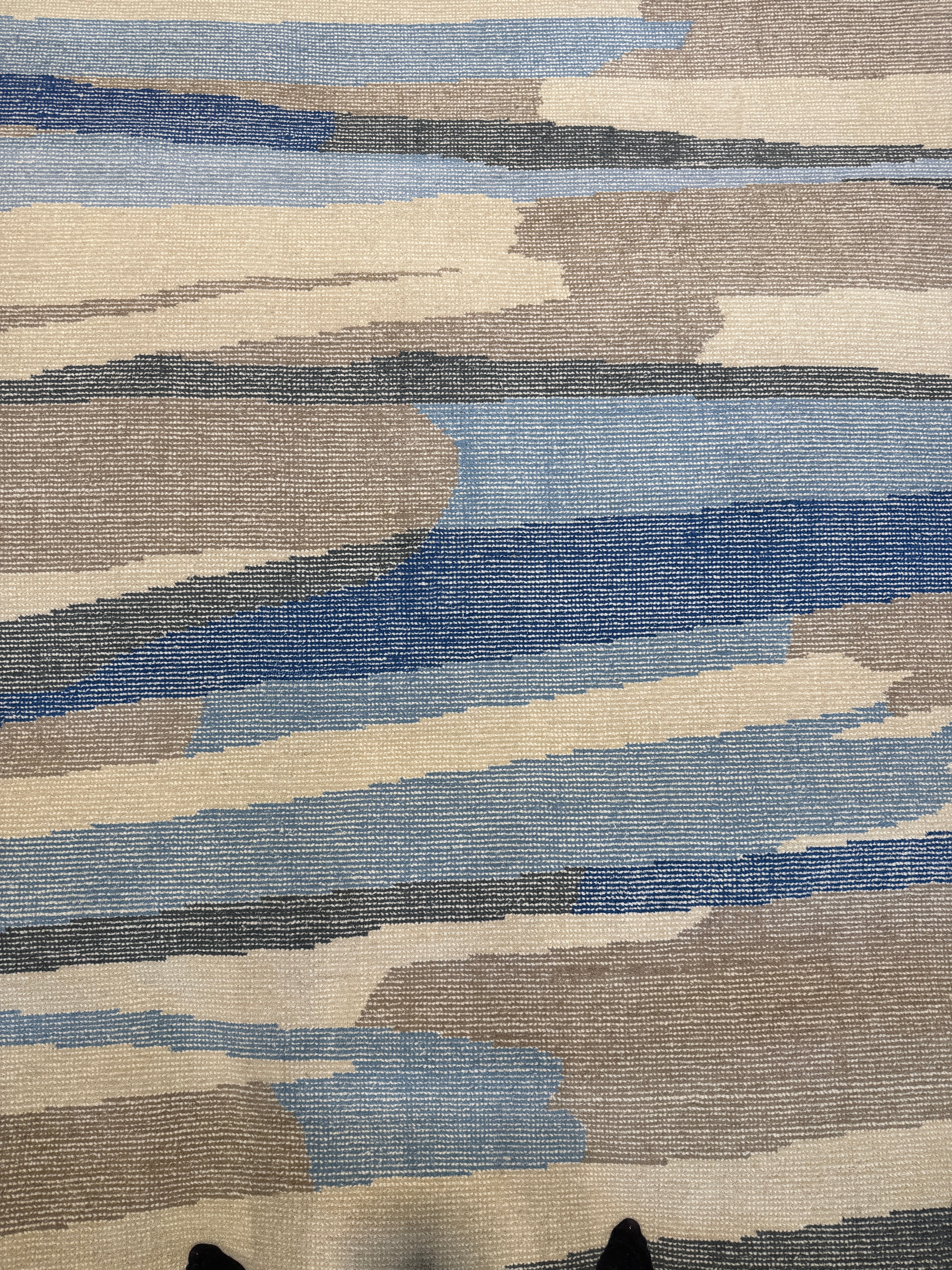 Brandon Kieffer 8x9.9 Blue Handwoven Modern Rug