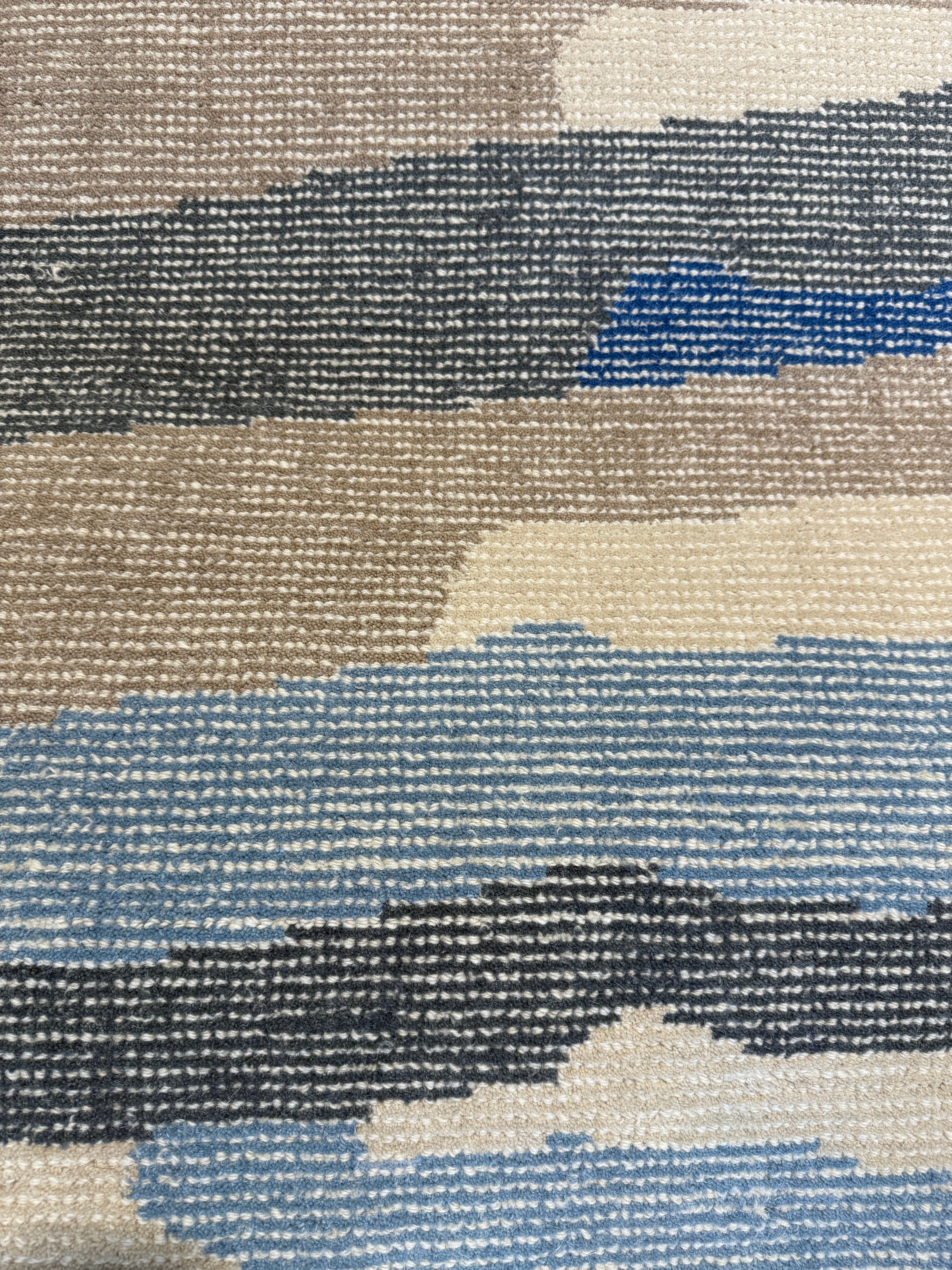 Brandon Kieffer 8x9.9 Blue Handwoven Modern Rug
