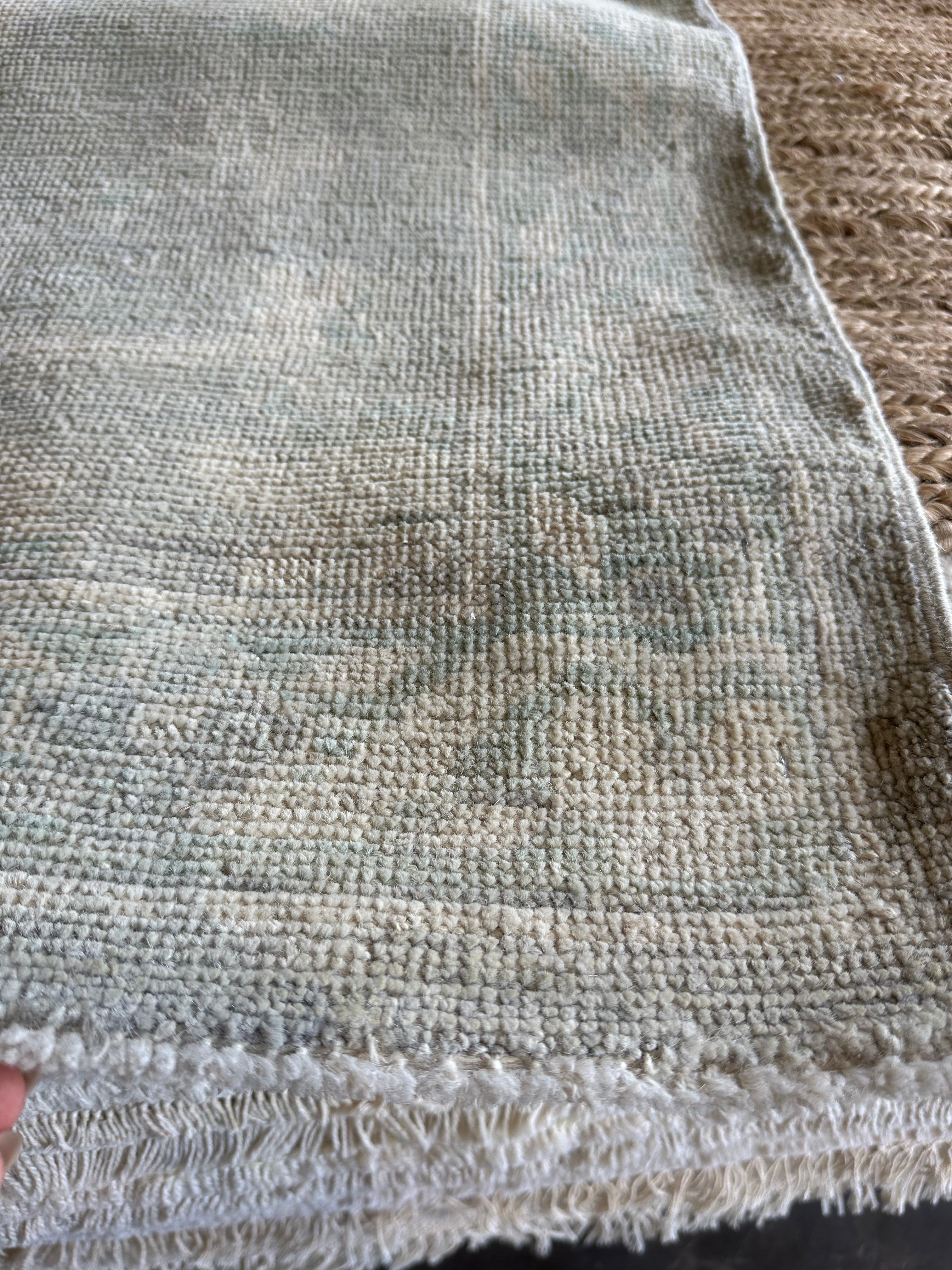 Jennifer Reddon 2.11x17.8 Blue Green Whitewashed Afghani Oushak Runner