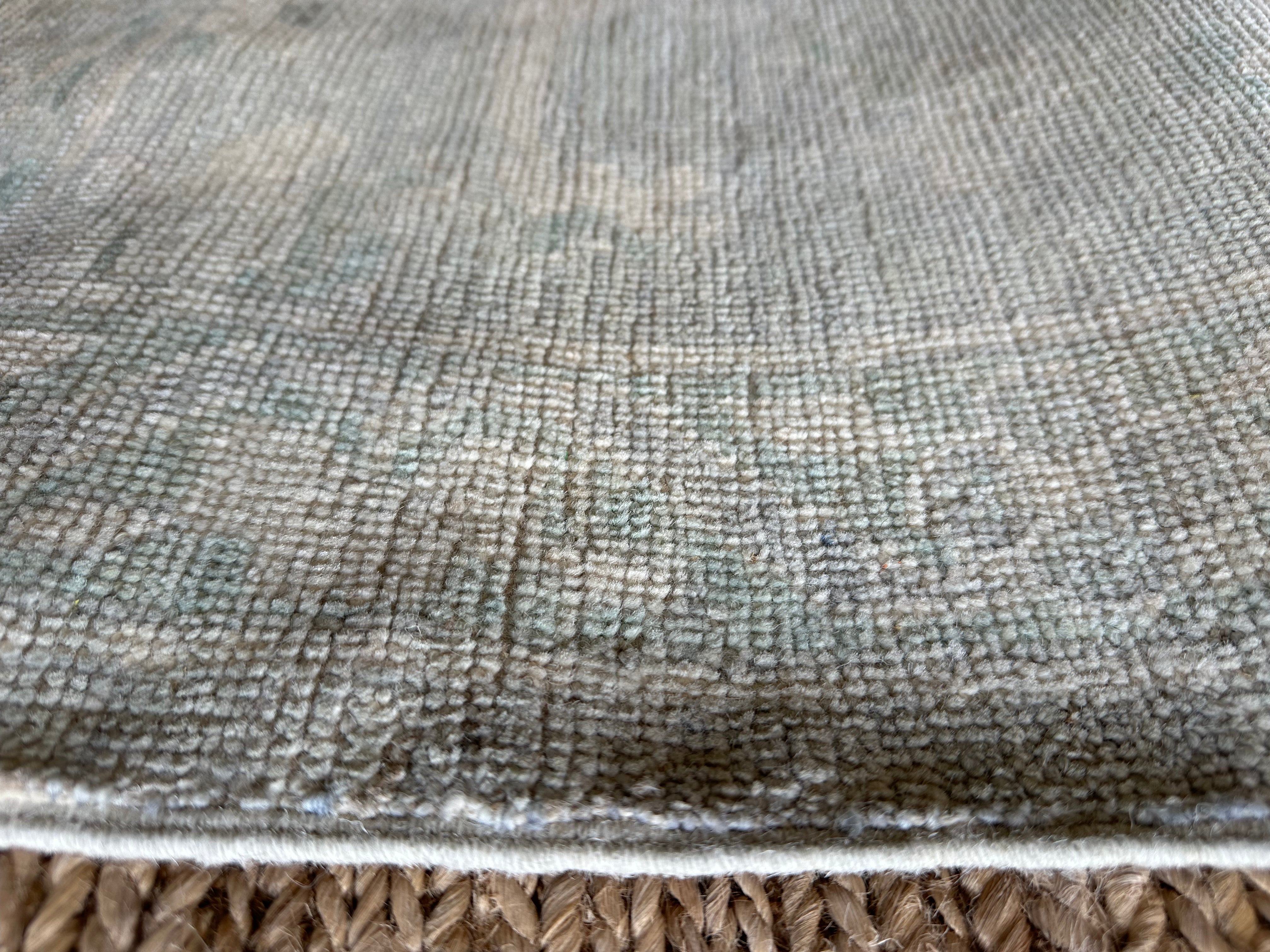 Jennifer Reddon 2.11x17.8 Blue Green Whitewashed Afghani Oushak Runner