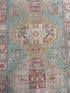 Rachel Mathews 3x11 Teal Red Whitewashed Afghani Oushak Runner
