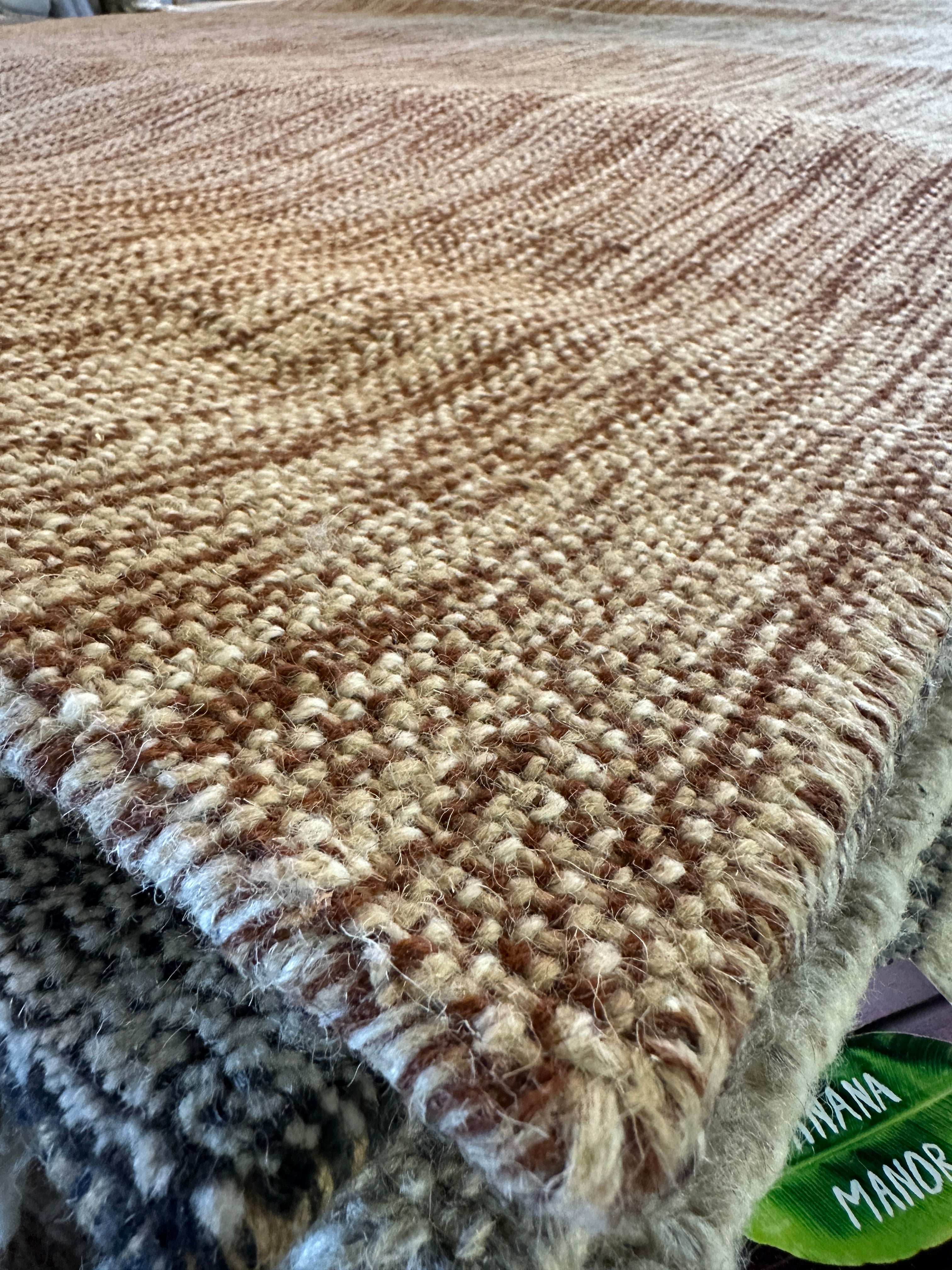 Henry 8x10 Hand-Woven Durrie Textured Light Brown