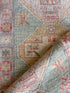 Rachel Mathews 3x11 Teal Red Whitewashed Afghani Oushak Runner