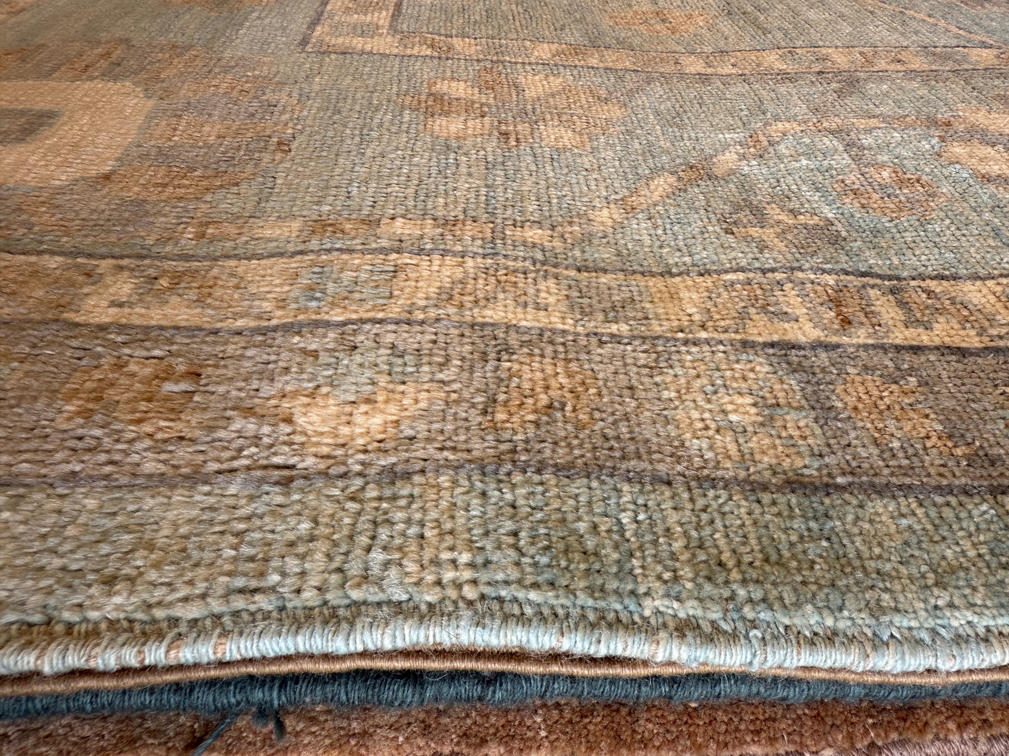 Chrissy Cunningham 9.2x12 Afghani Ston wash Blue Rug