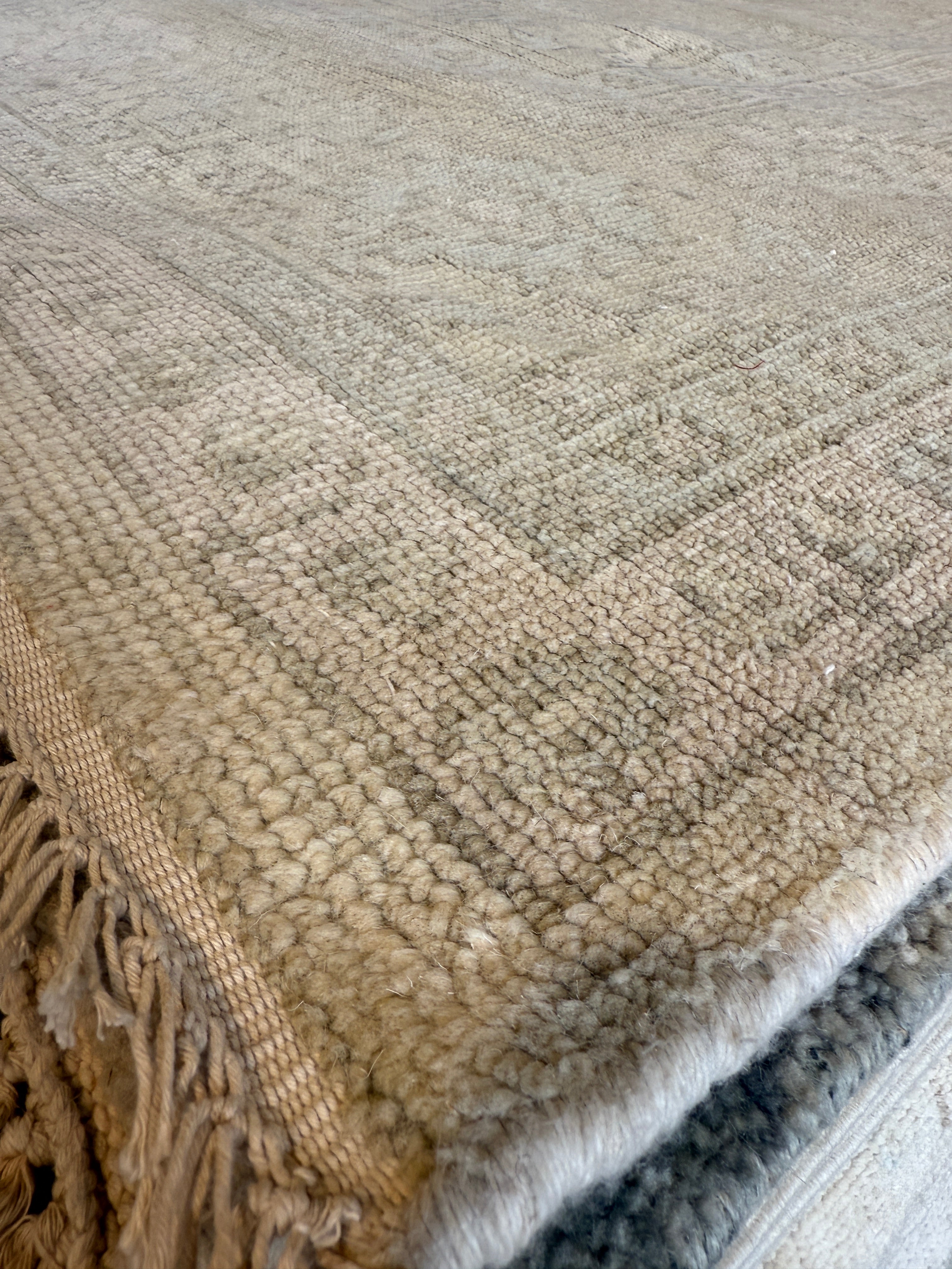 Elsa Dutton 10x14 Cream Hand-Knotted Oushak