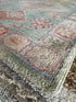 Anna Pogossyan 3x11.2 Teal Red Whitewashed Afghani Oushak Runner