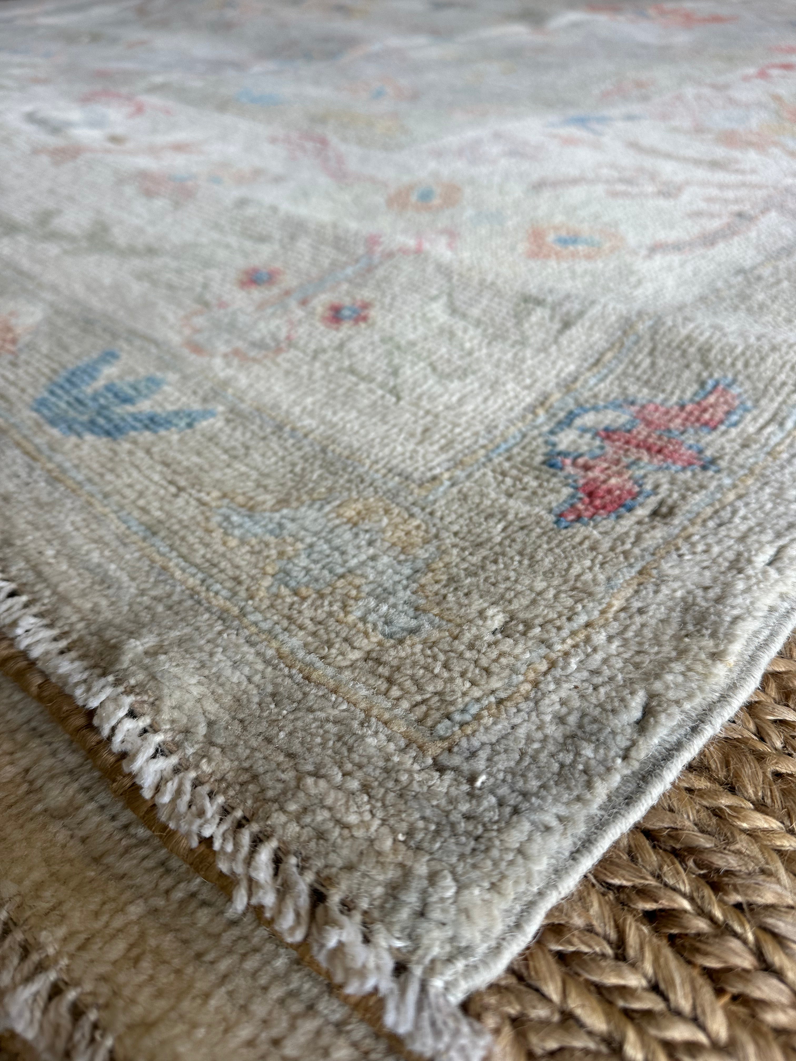Jody Lynn Clement 8.2x10.8 Multi-Color Whitewashed Afghani Oushak Rug