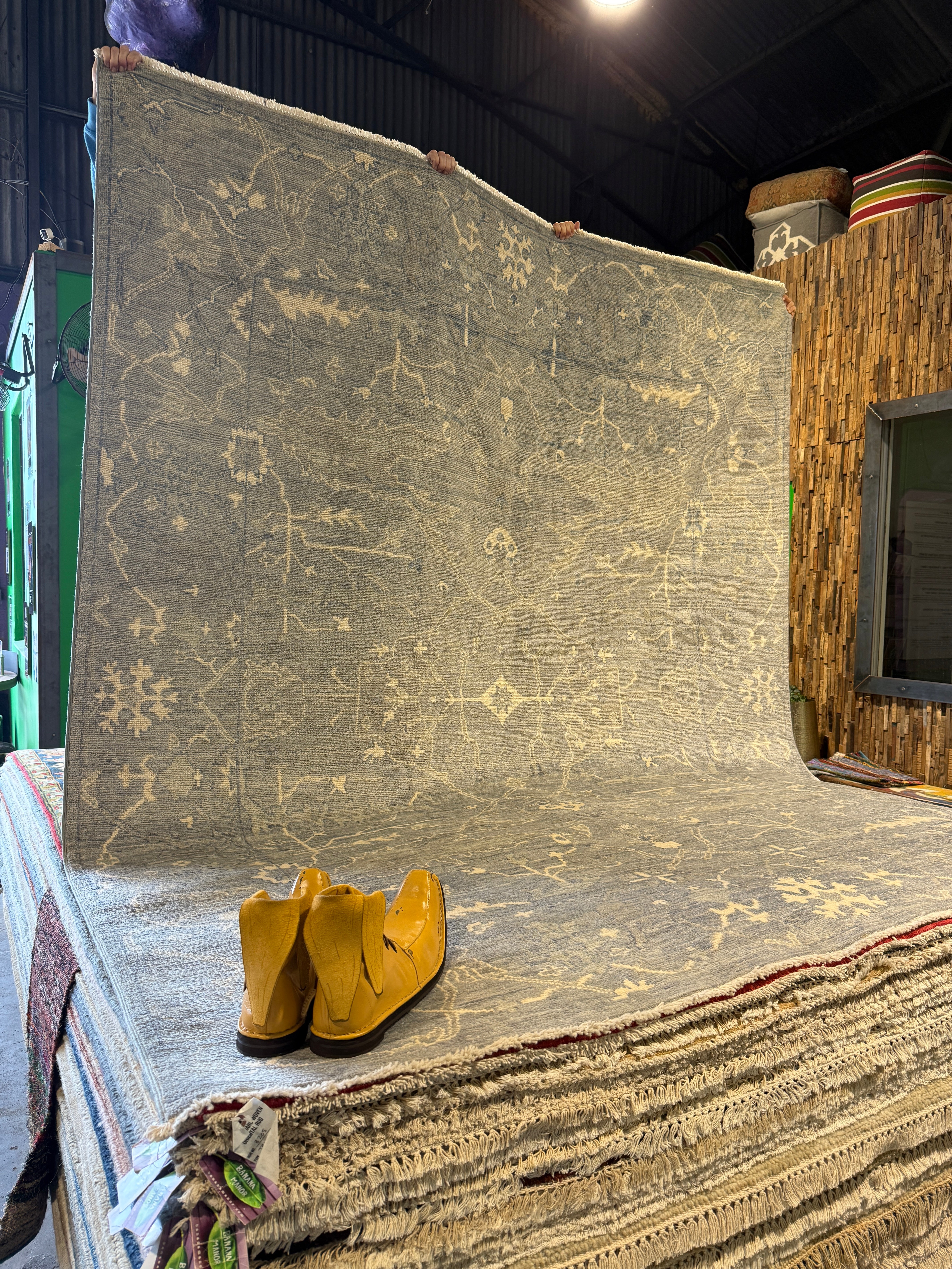 Shannon Purser 8x9.9 Afghani Ston wash Blue Rug