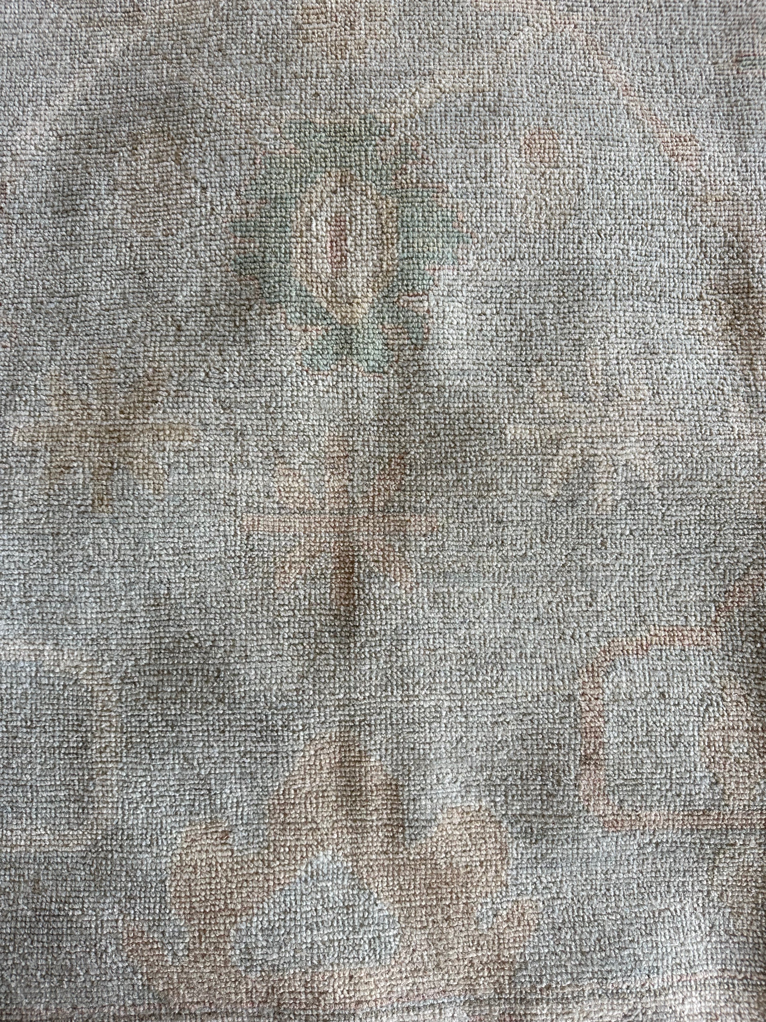 Andrea Sperling 8.9x10 Grey Whitewashed Afghani Oushak Rug