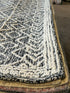 Amelia 5.3x8.0 Hand-Tufted Wool Black & Ivory Loop