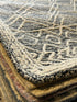 Amelia 5.3x8.0 Hand-Tufted Wool Black & Ivory Loop