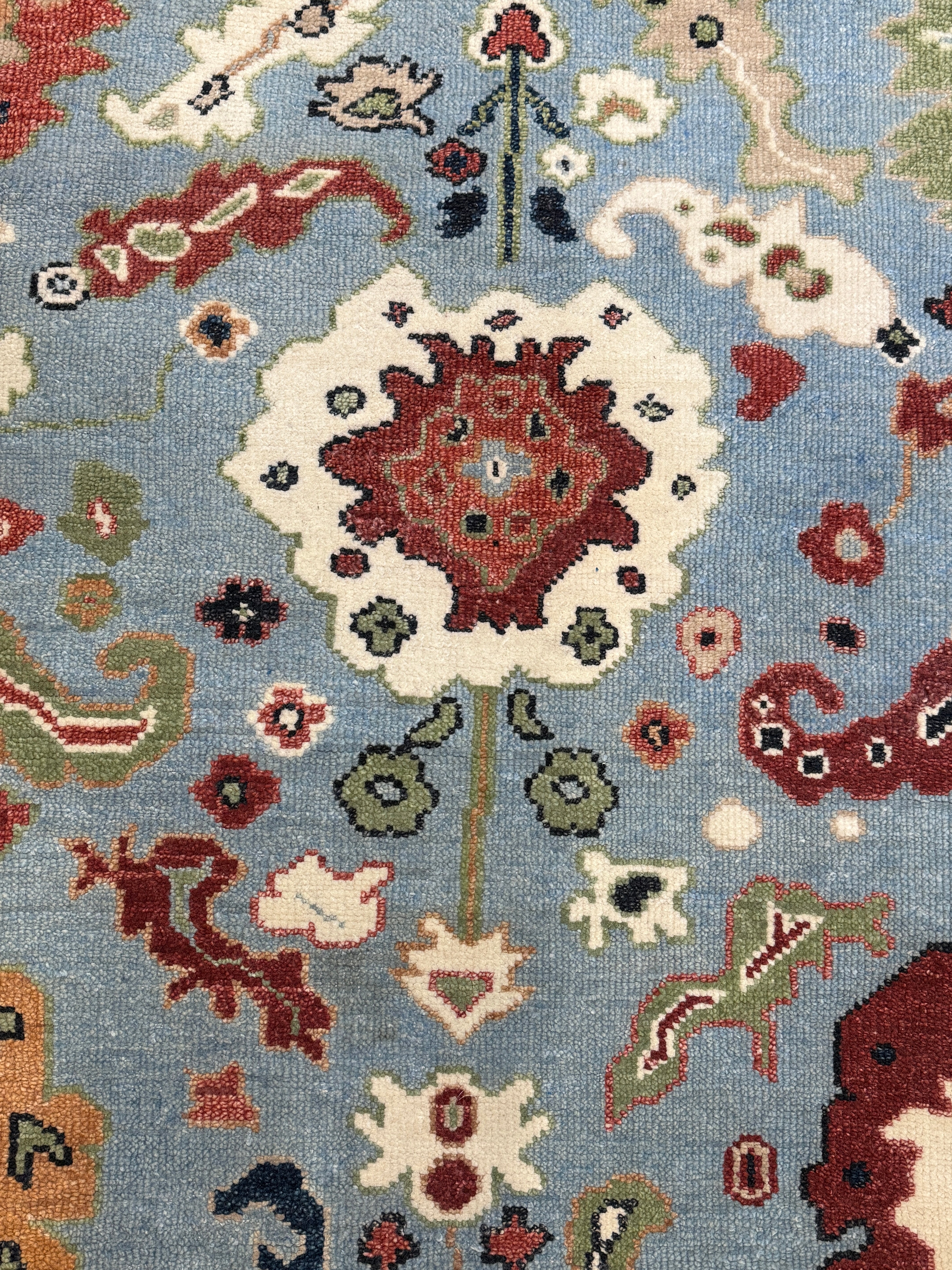 Olivia Blue 9x9 Blue Hand-Knotted Oushak