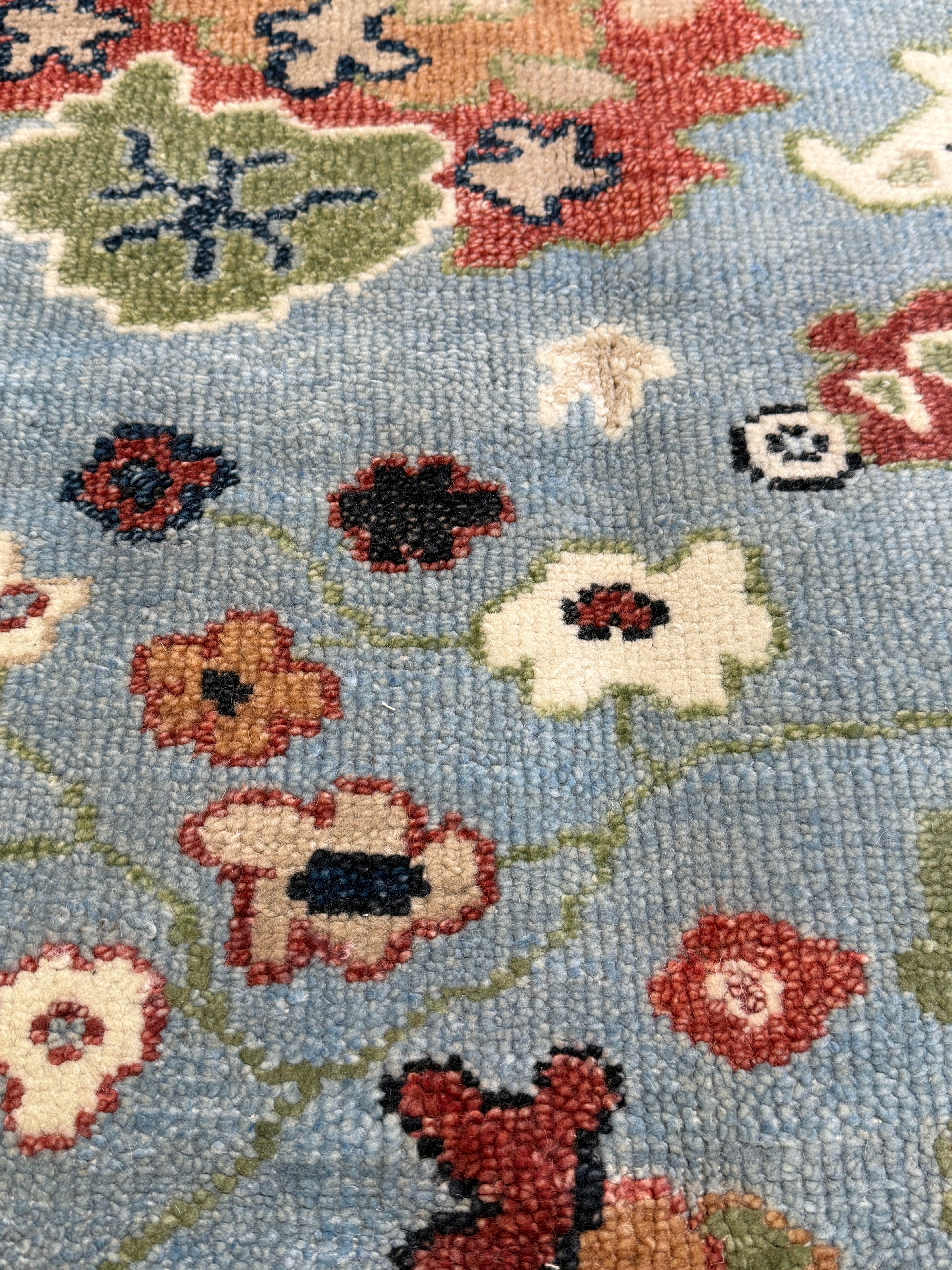 Olivia Blue 9x9 Blue Hand-Knotted Oushak