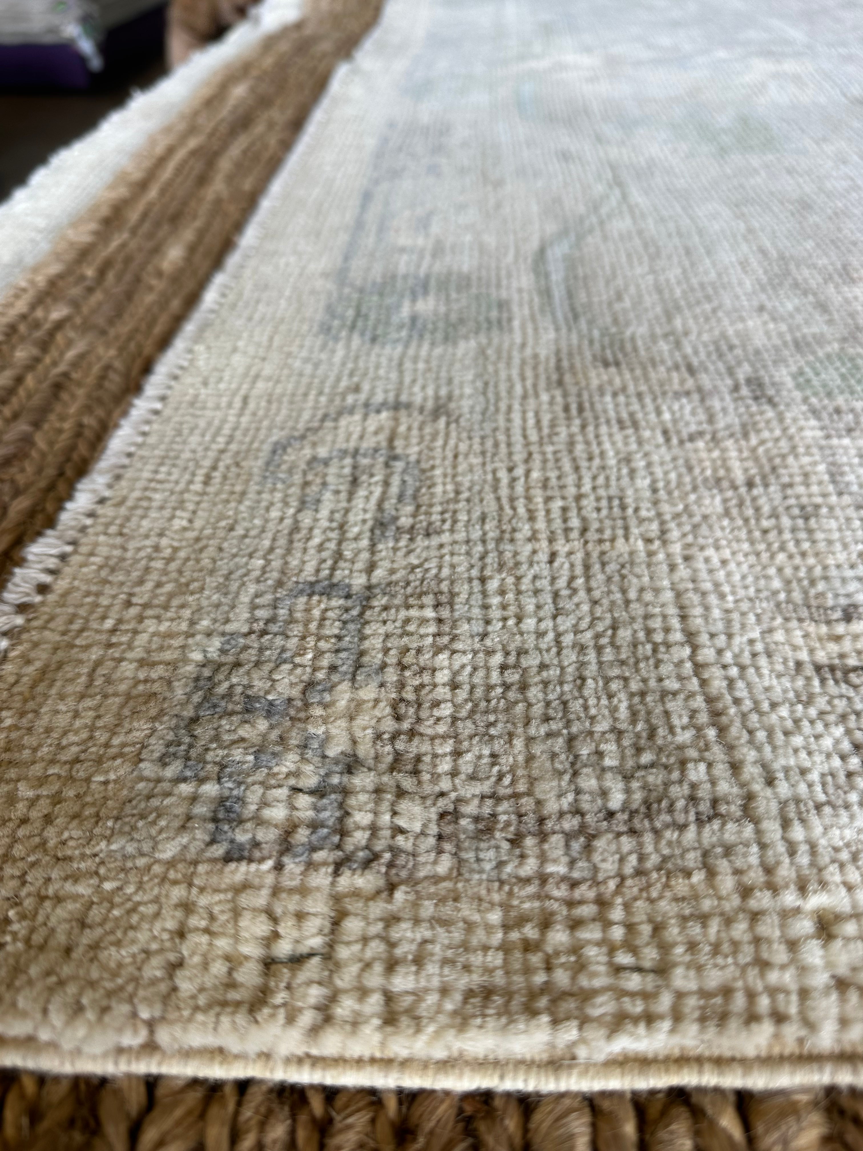 Carmen Cuba 8x8.3 Grey Whitewashed Afghani Oushak Rug