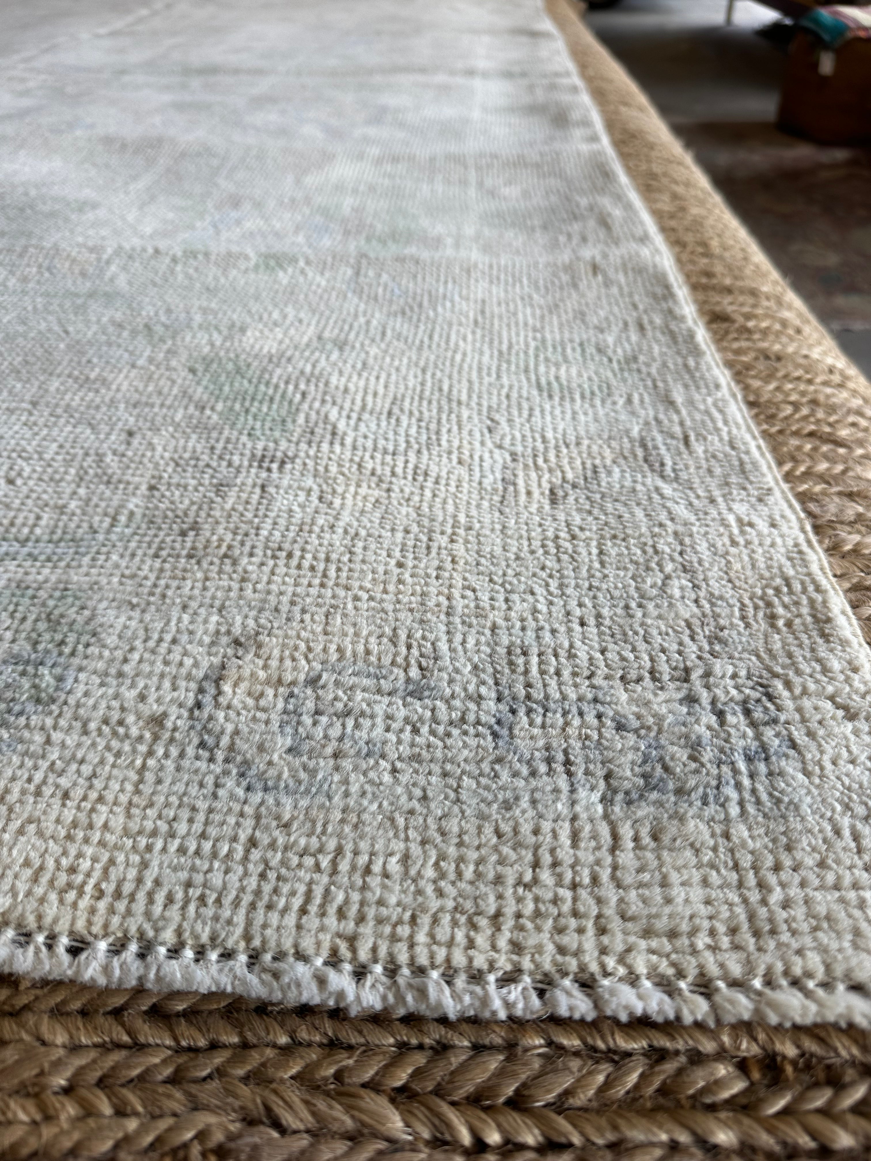 Carmen Cuba 8x8.3 Grey Whitewashed Afghani Oushak Rug