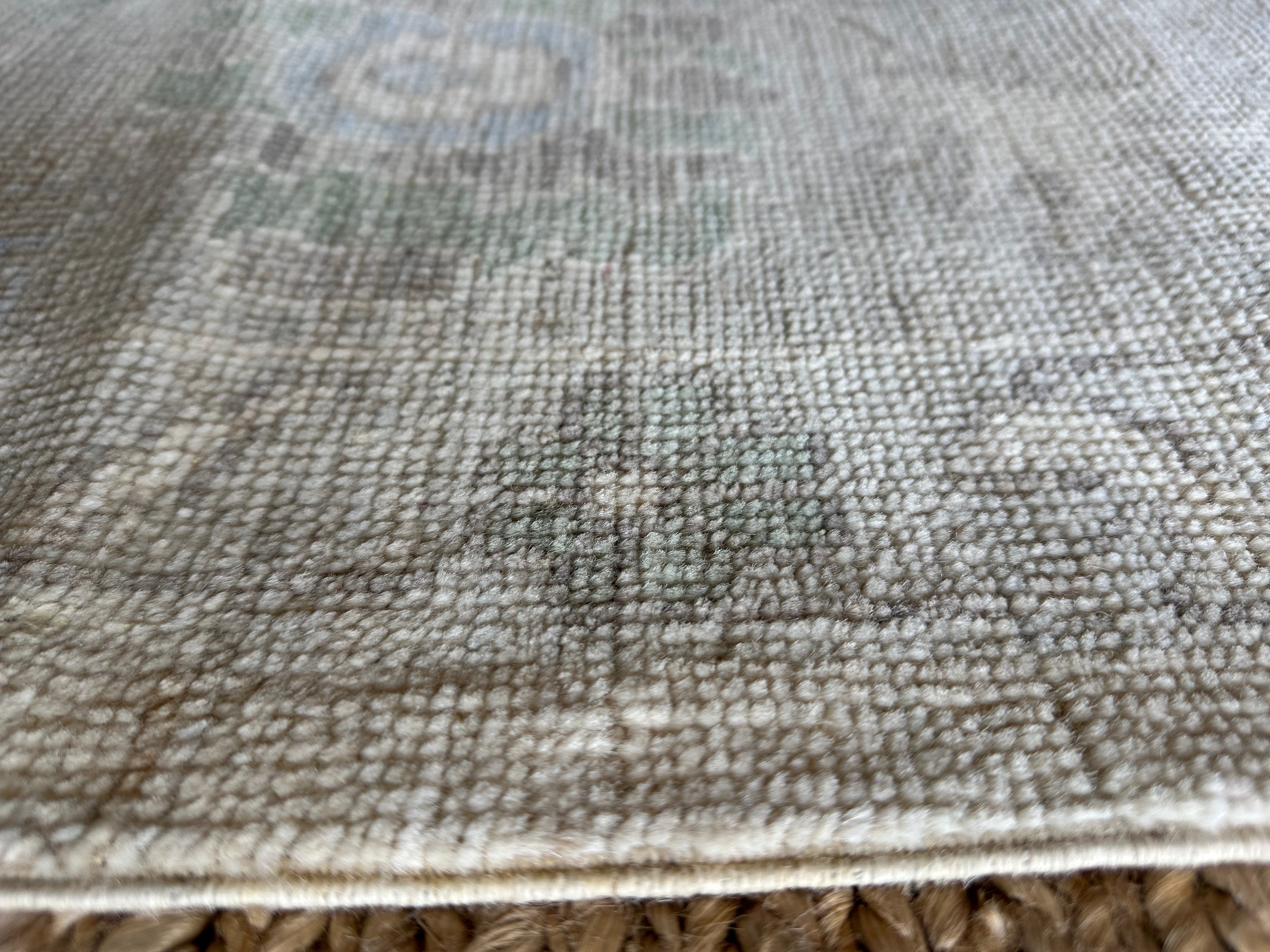 Carmen Cuba 8x8.3 Grey Whitewashed Afghani Oushak Rug