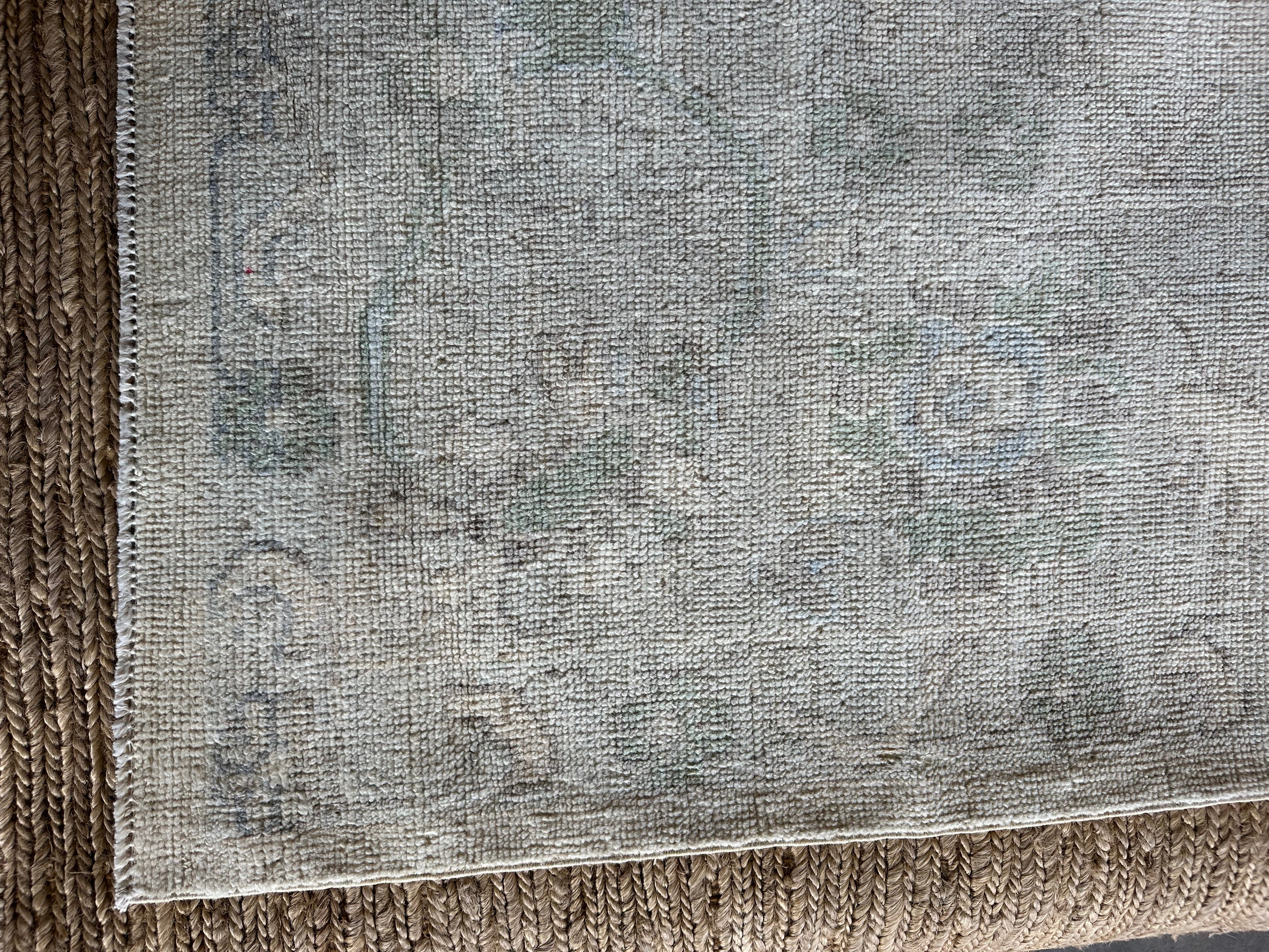 Carmen Cuba 8x8.3 Grey Whitewashed Afghani Oushak Rug
