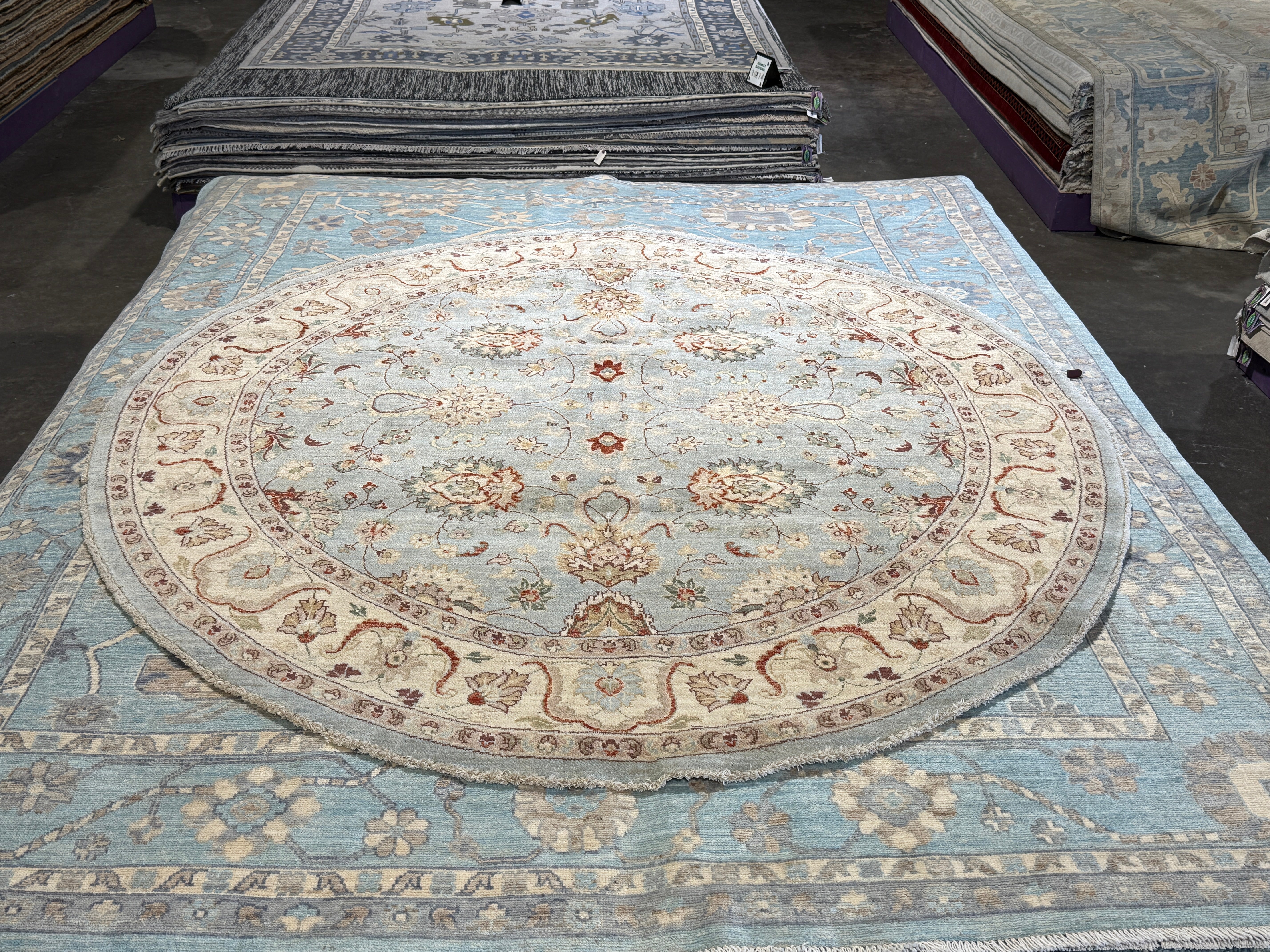 Eleven 8x8 Fine Kazak Blue Rug