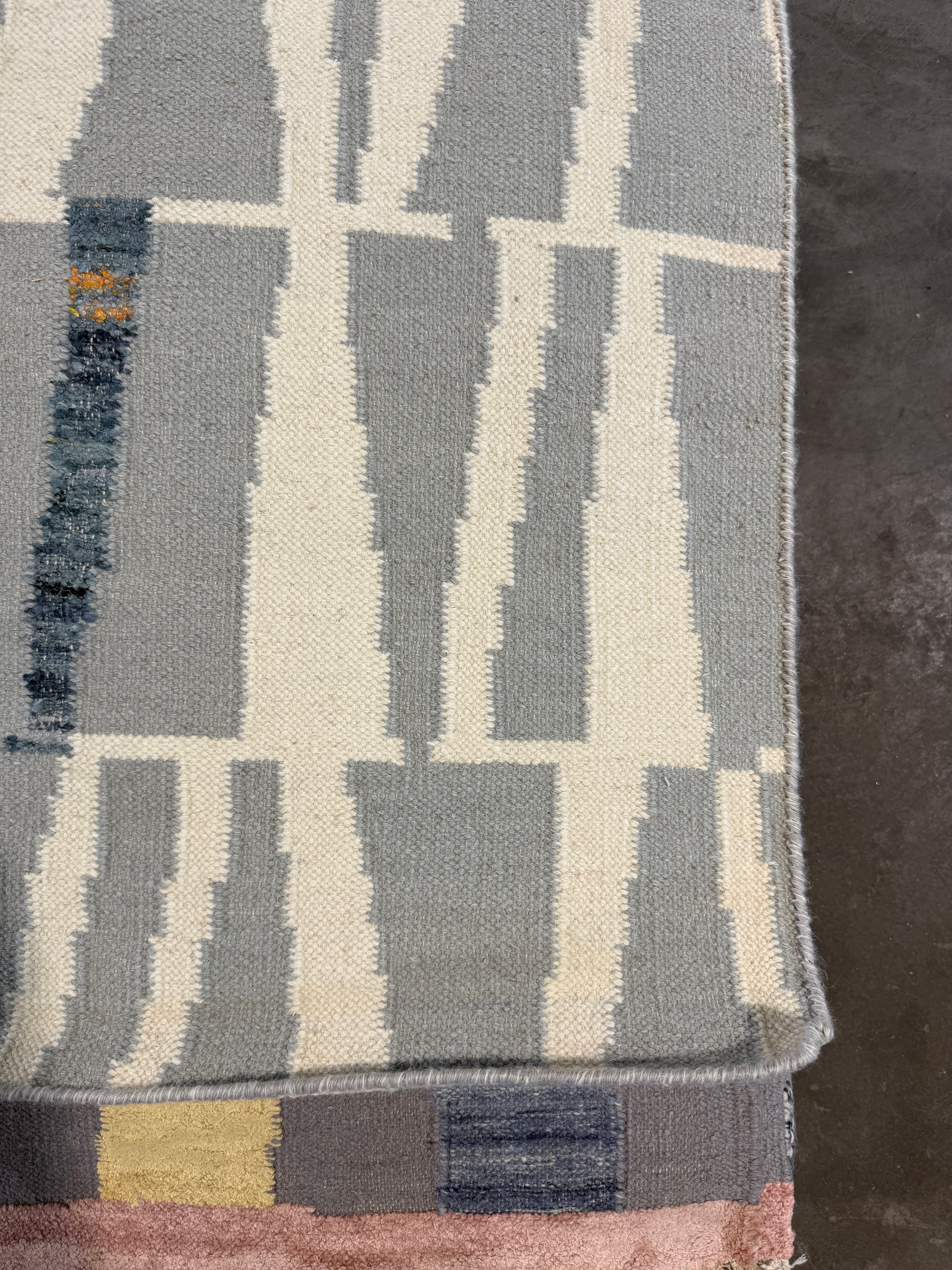 Nate Mitchell 9.3x11.6 Grey Handwoven Modern Rug