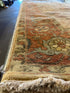 Breana Tiesi 8x10.6 Hand-Knotted All-Over Kashan Ivory and Rust