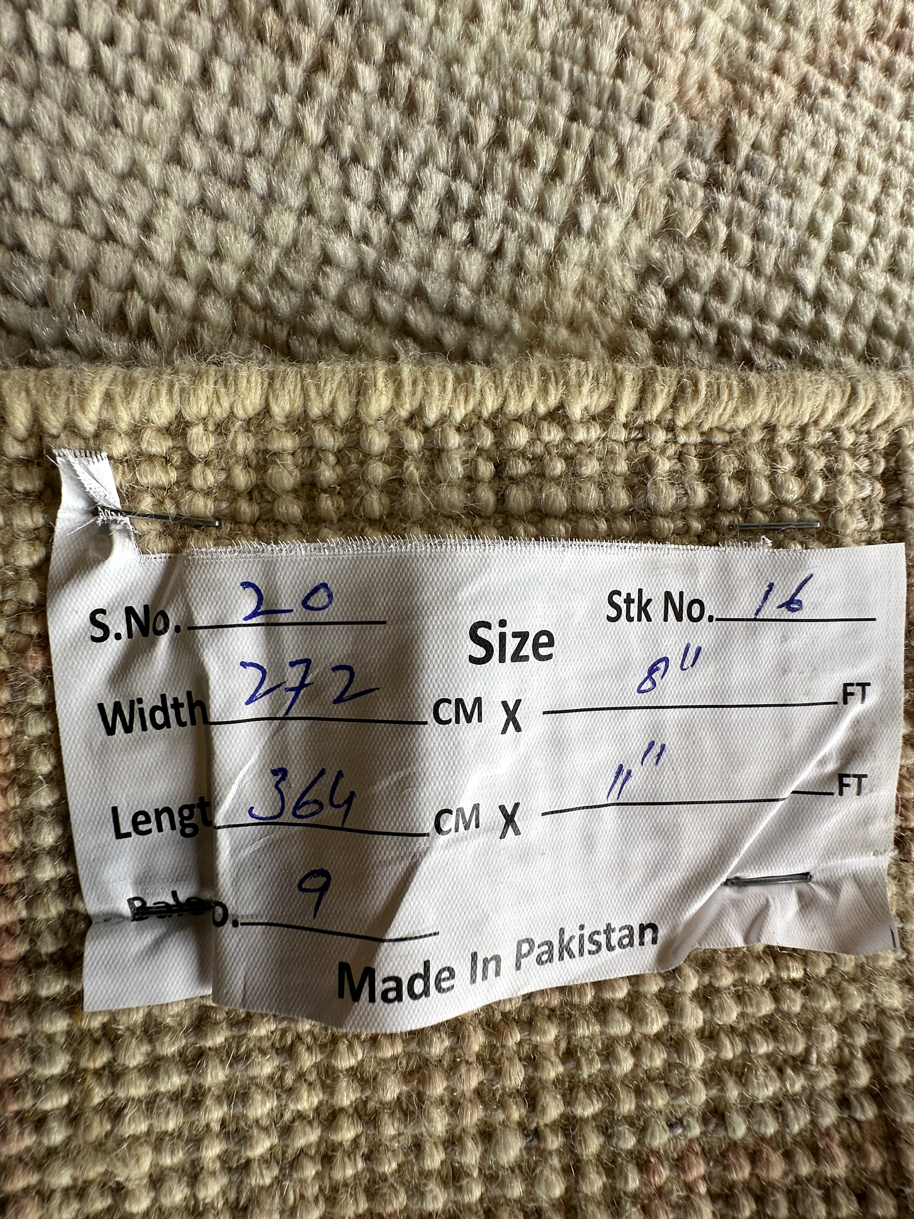 Hilary Leavitt 8.11x11.11 Cream Whitewashed Afghani Oushak Rug