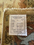 Breana Tiesi 8x10.6 Hand-Knotted All-Over Kashan Ivory and Rust