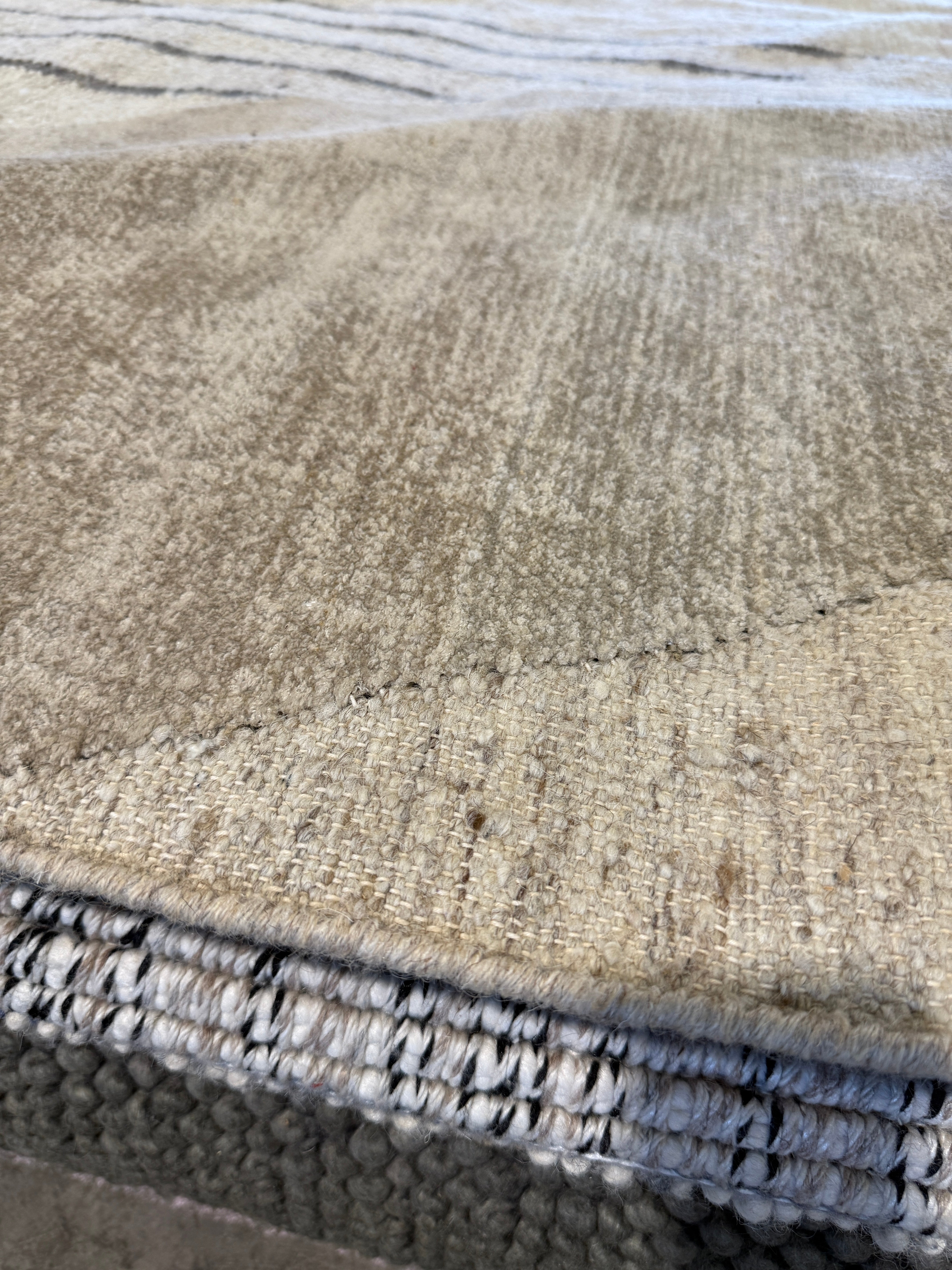 Logan Palmer 9.3x11.3 Tan Handwoven Modern Rug