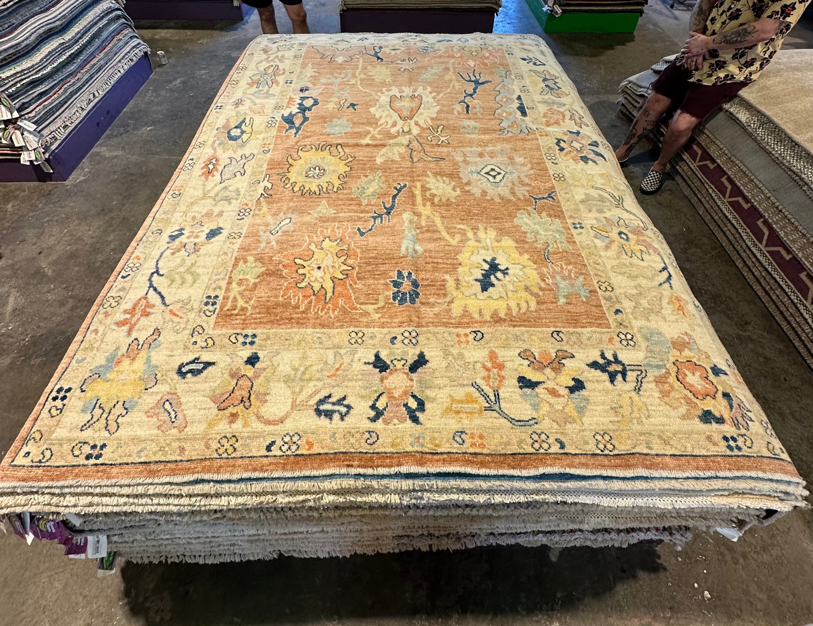 Alice Mitchell 6.2x8.10 Afghani Colorful Oushak