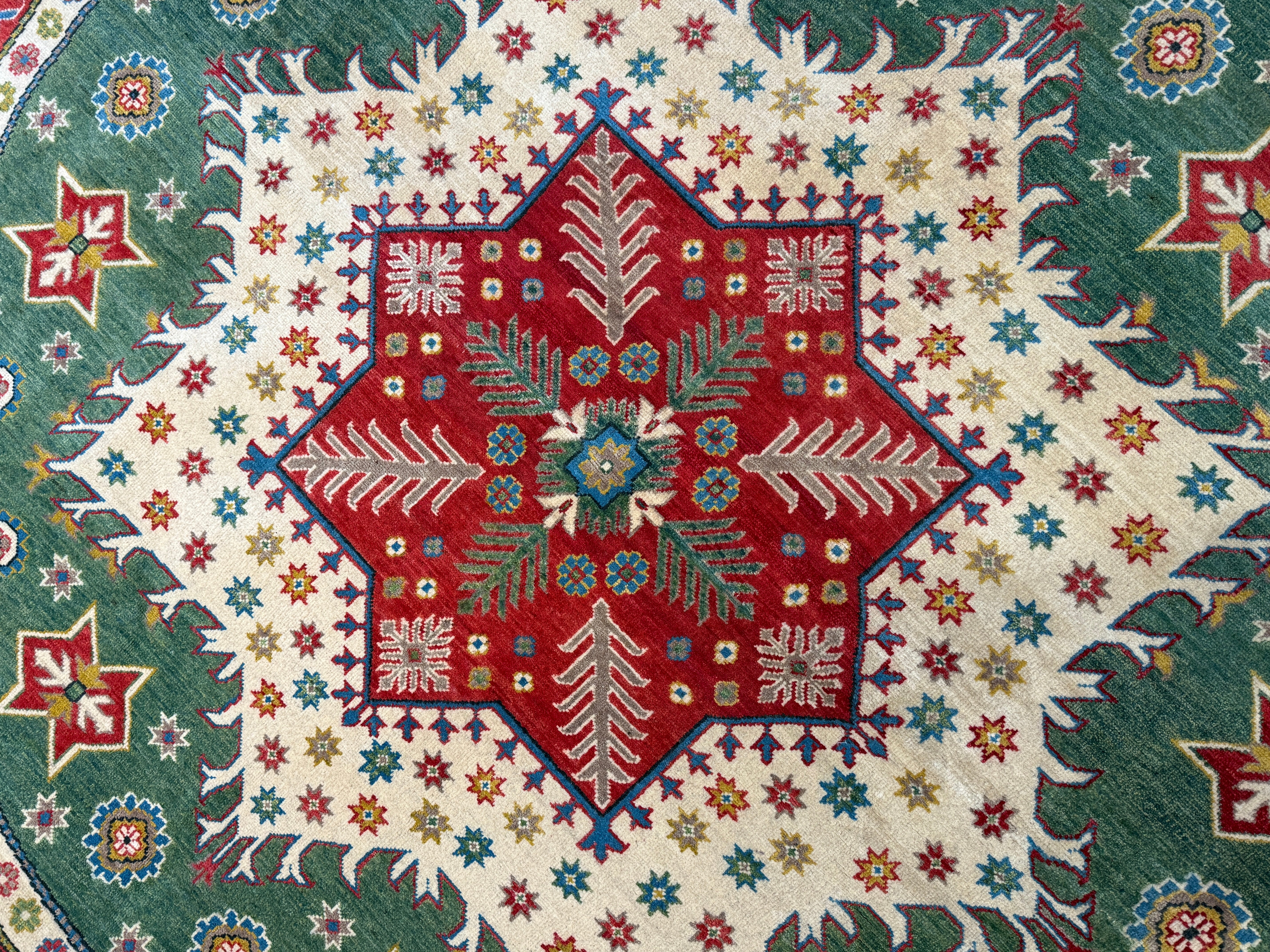 Max Mayfield 9.10x9.10 Fine Kazak Green Rug