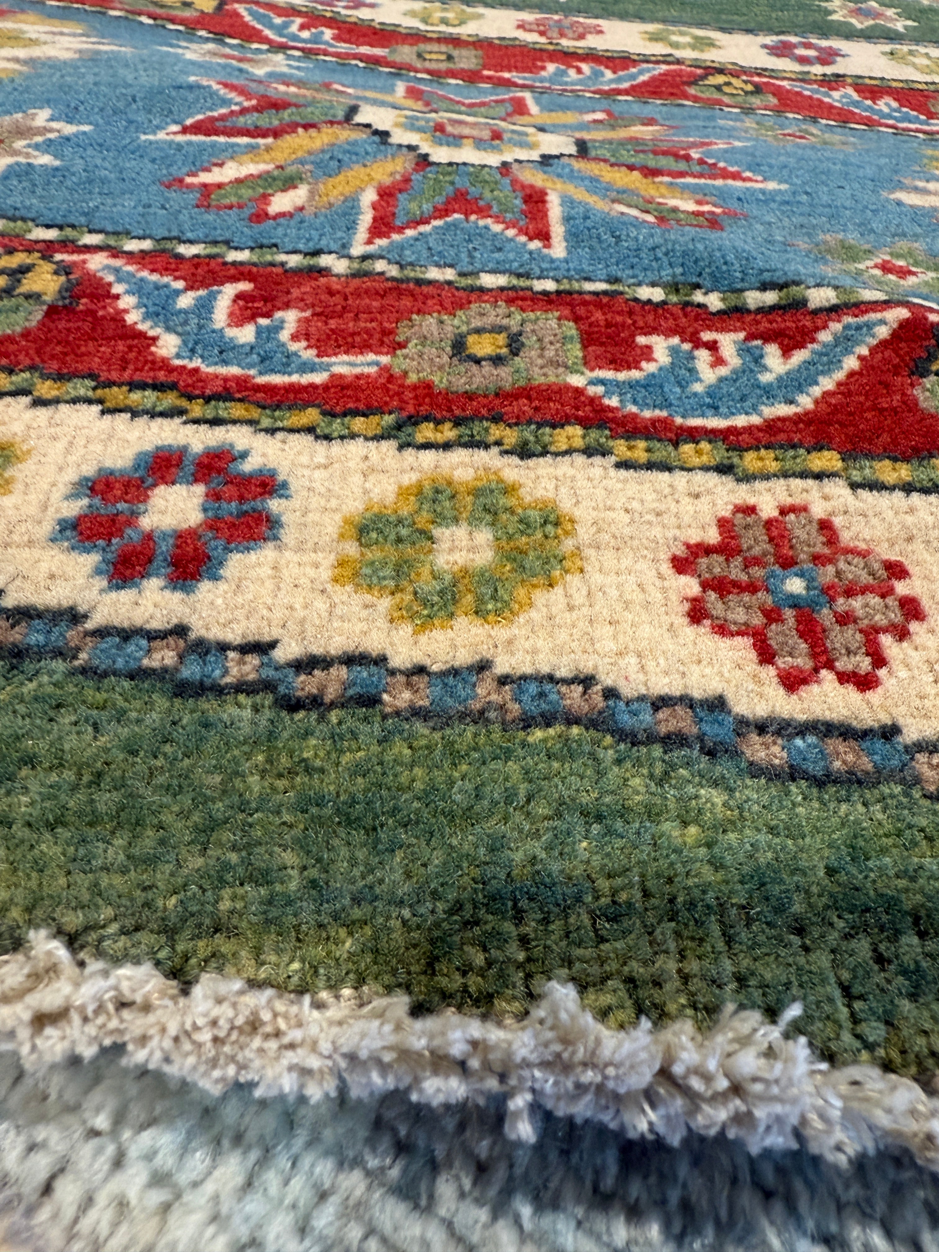 Max Mayfield 9.10x9.10 Fine Kazak Green Rug