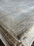 Silvia Platsis 9.1x12 Cream & Blue Whitewashed Afghani Oushak Rug