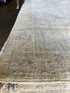 Silvia Platsis 9.1x12 Cream & Blue Whitewashed Afghani Oushak Rug