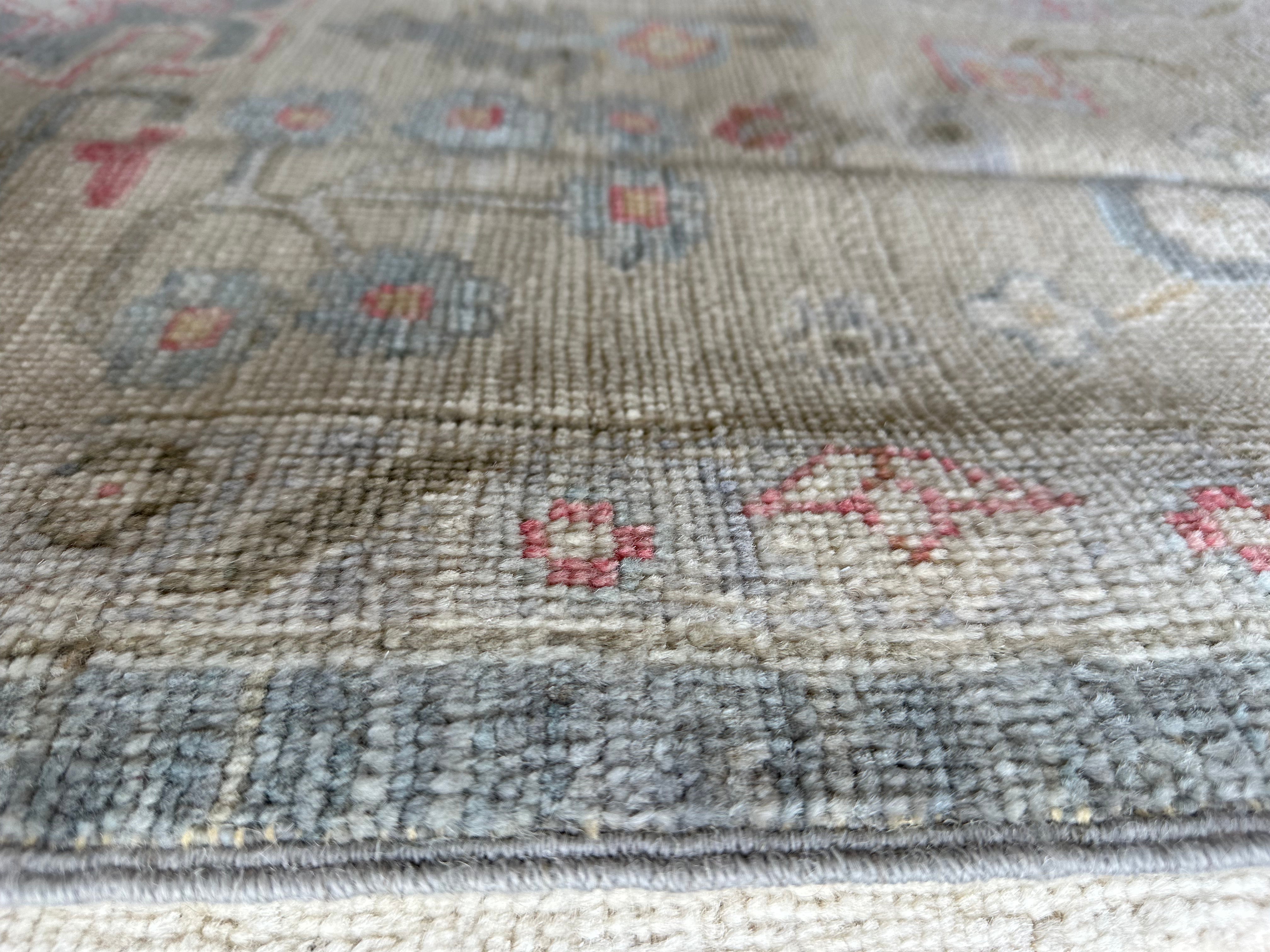 Moira Brophy 9.1x12 Grey Whitewashed Afghani Oushak Rug