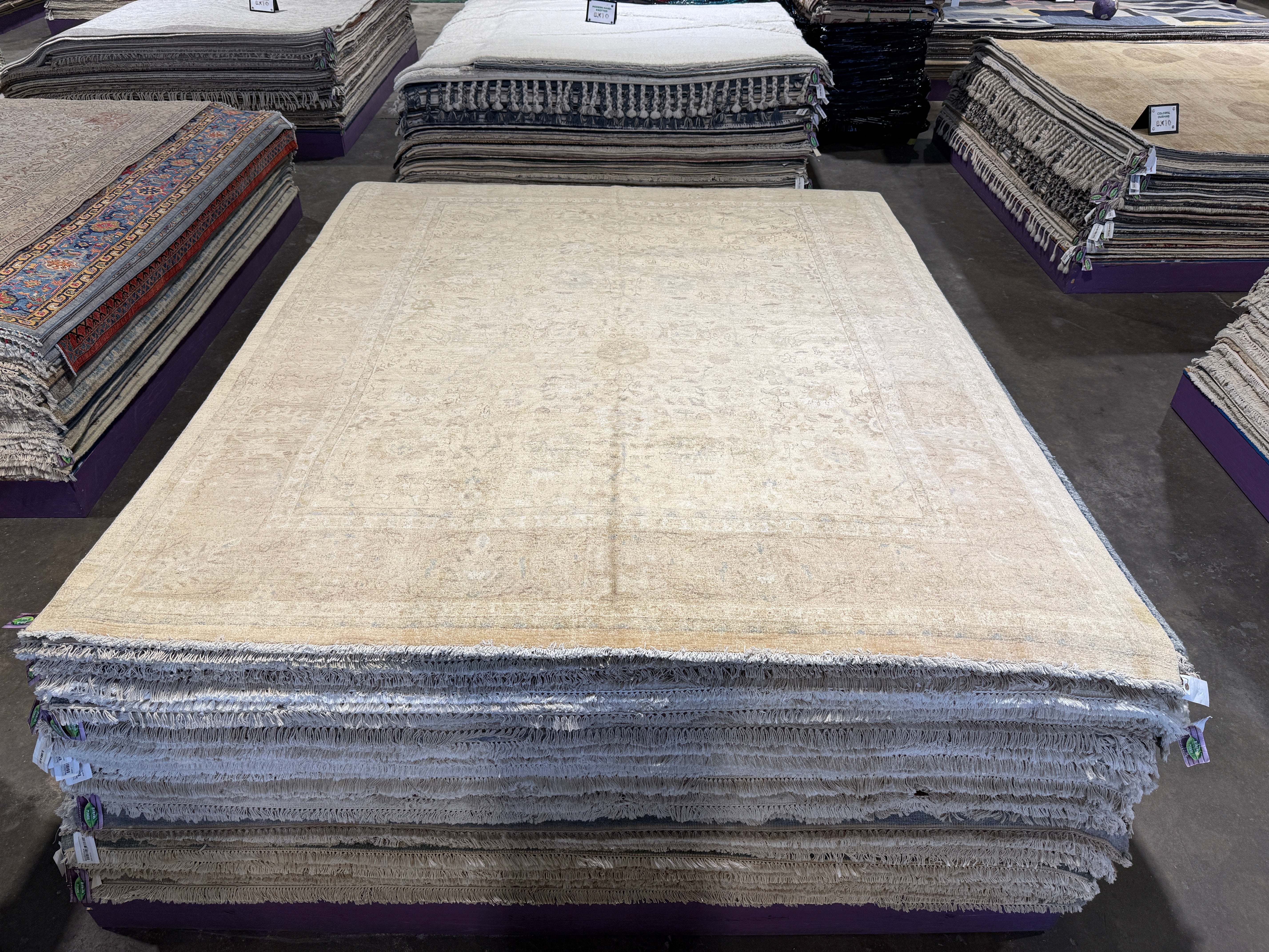 Gabriella Pizzolo 9x10 Turkish Oushak Cream Rug