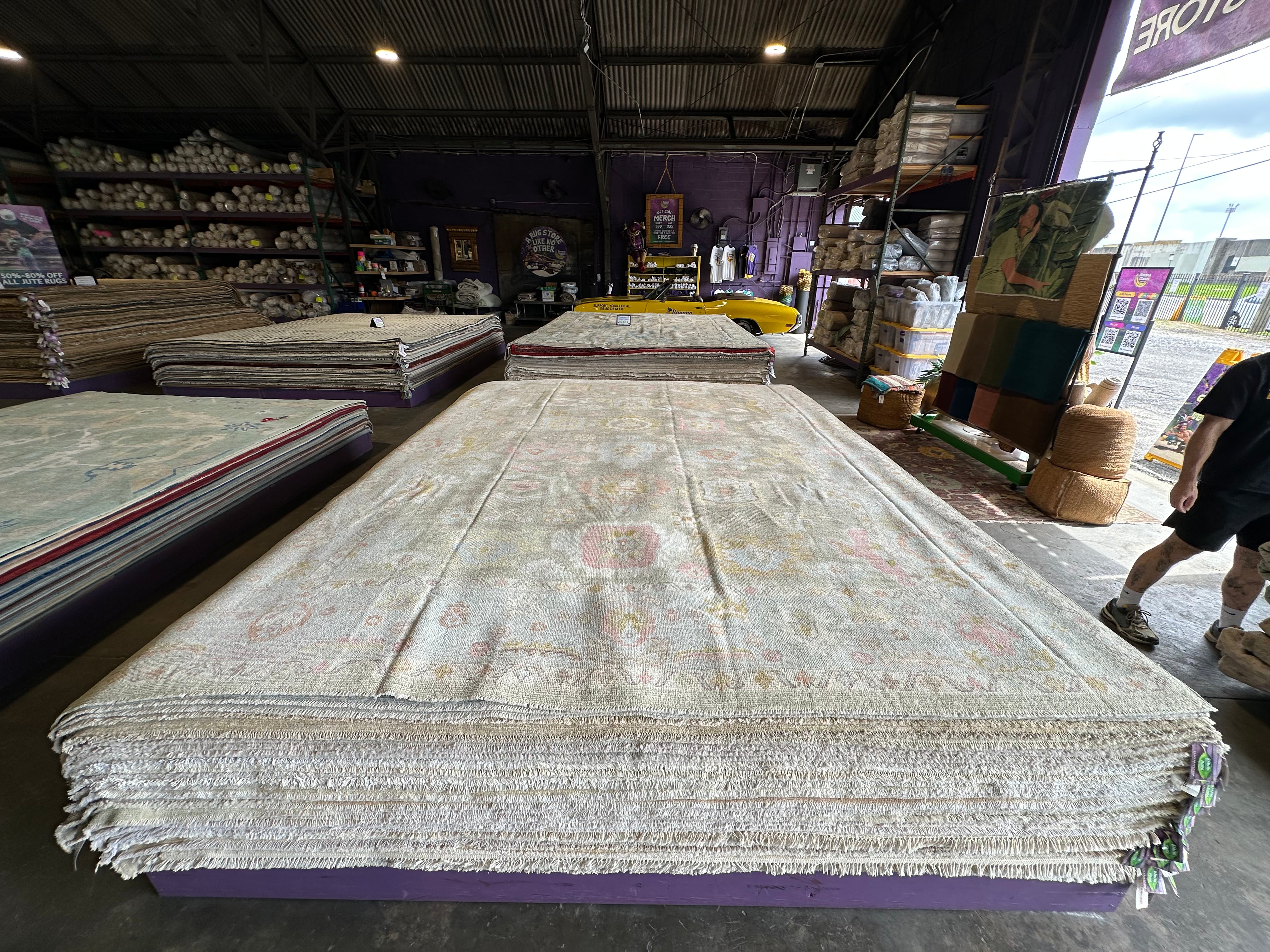Alyssa Parella 9.2x12.3 Colorful Whitewashed Afghani Oushak Rug