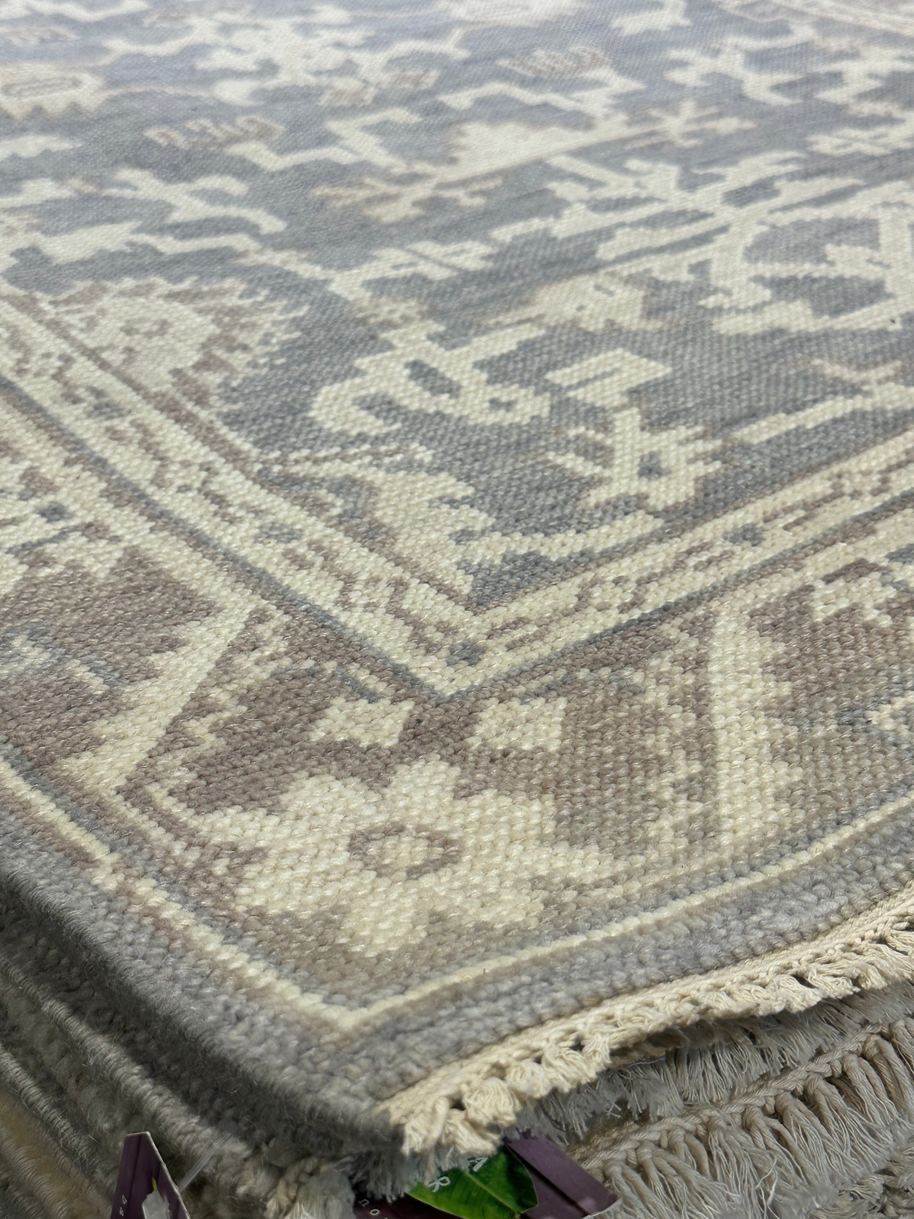 Vincenza 4x6 Grey & Silver Oushak